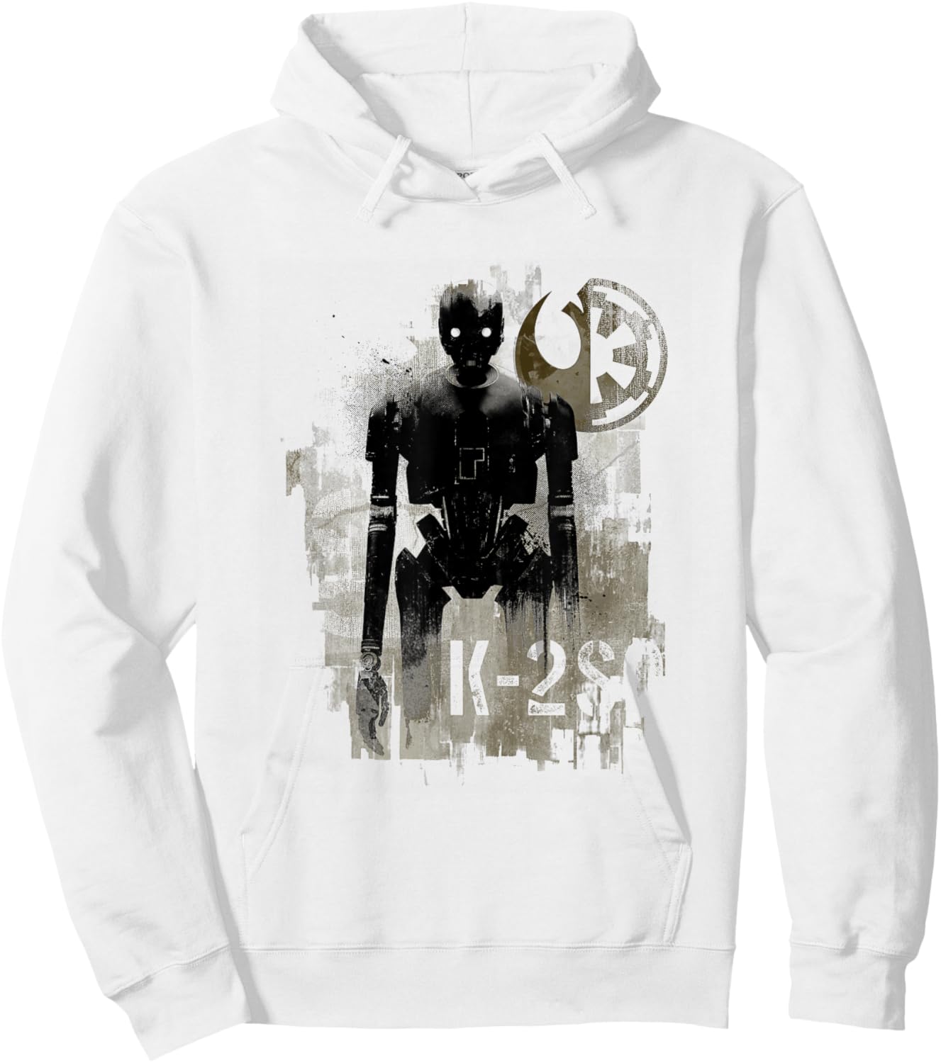Star Wars Rogue One Iconic K-2SO Droid Retro Chest Poster V3 Hoodie - Hoodie | White