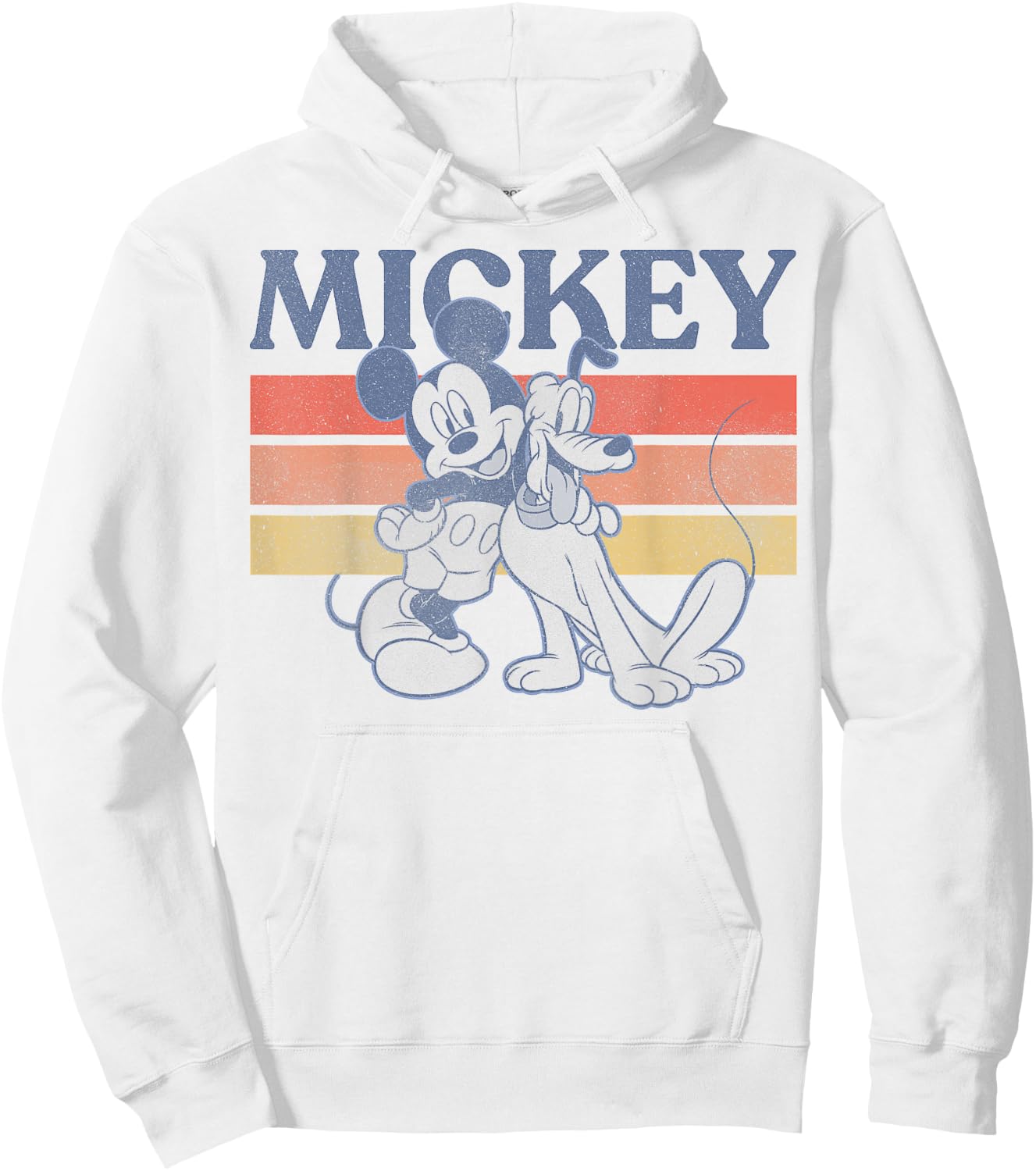 Disney Mickey and Friends Mickey and Pluto Retro Hoodie - Hoodie | White