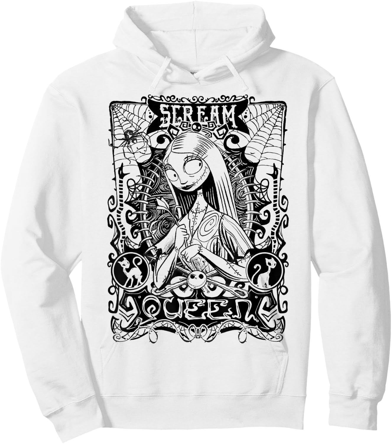 Disney The Nightmare Before Christmas Sally Scream Queen Hoodie - Hoodie | White