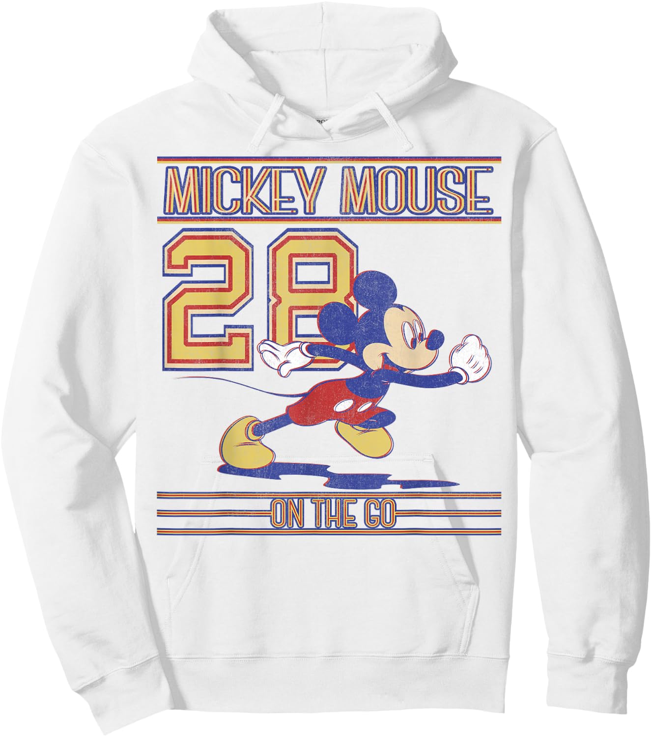 Disney Mickey And Friends Mickey Mouse On The Go Since '28 Hoodie - Hoodie | White