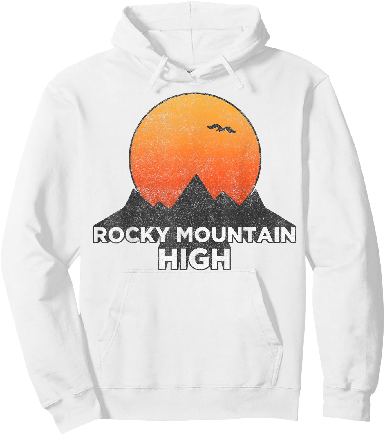 Trendy Rocky Mountain High Sunset Hoodie - Hoodie | White