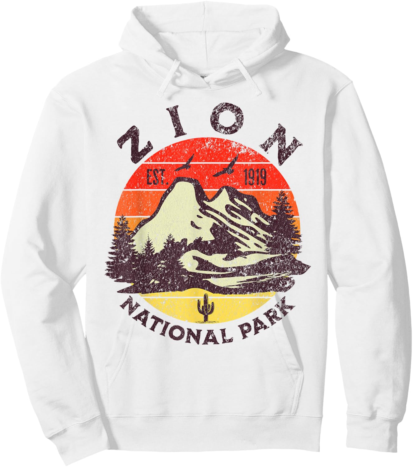 Zion National Park Hoodie - Hoodie | White