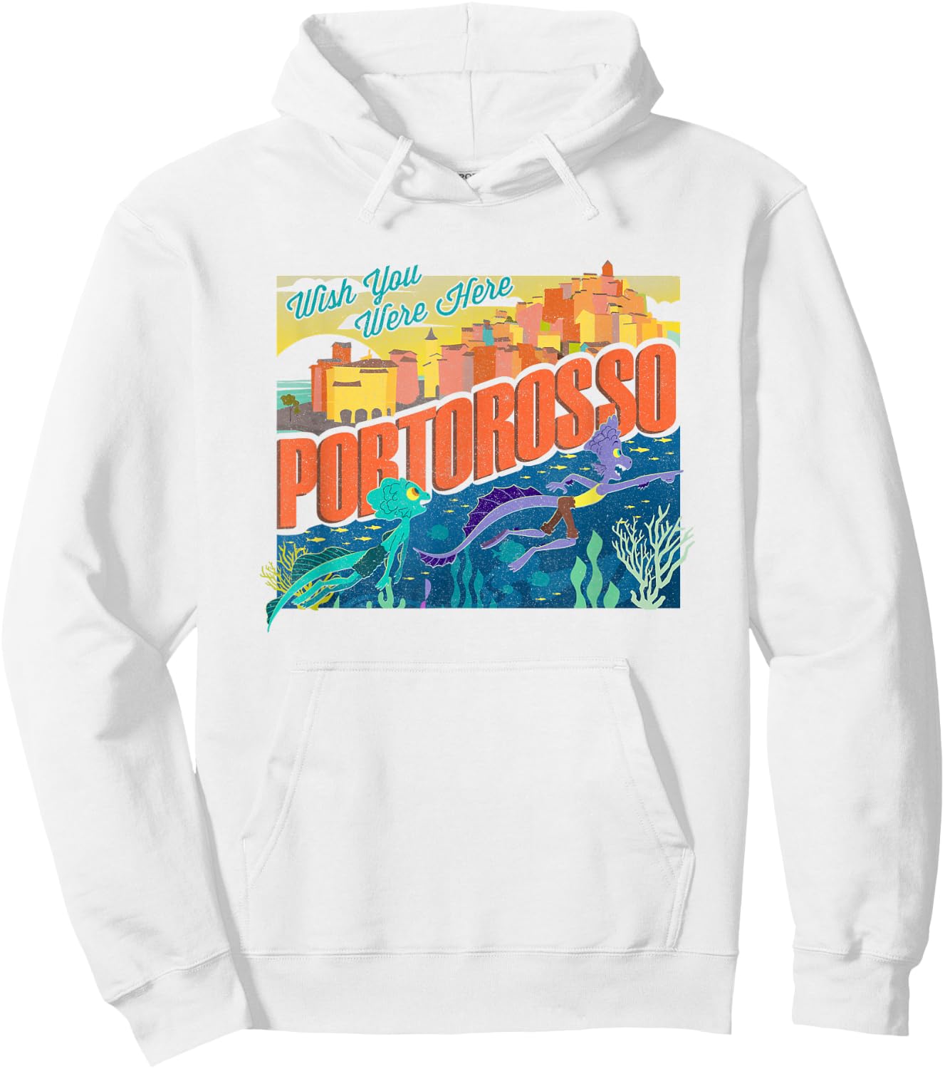 Disney Pixar Luca Portorosso Wish You were Here Hoodie - Hoodie | White