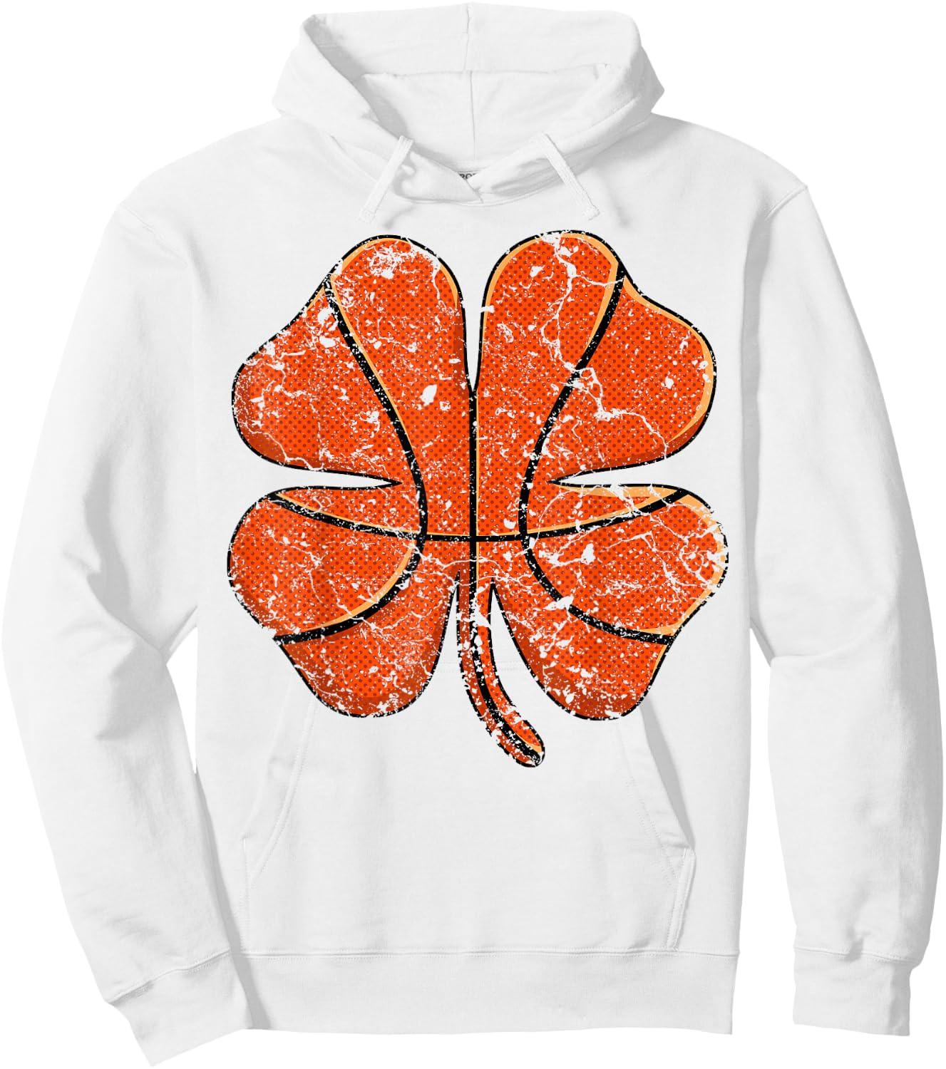 Basketball St Patricks Day Boys Men Shamrock Ball Sport Gift Hoodie - Hoodie | White