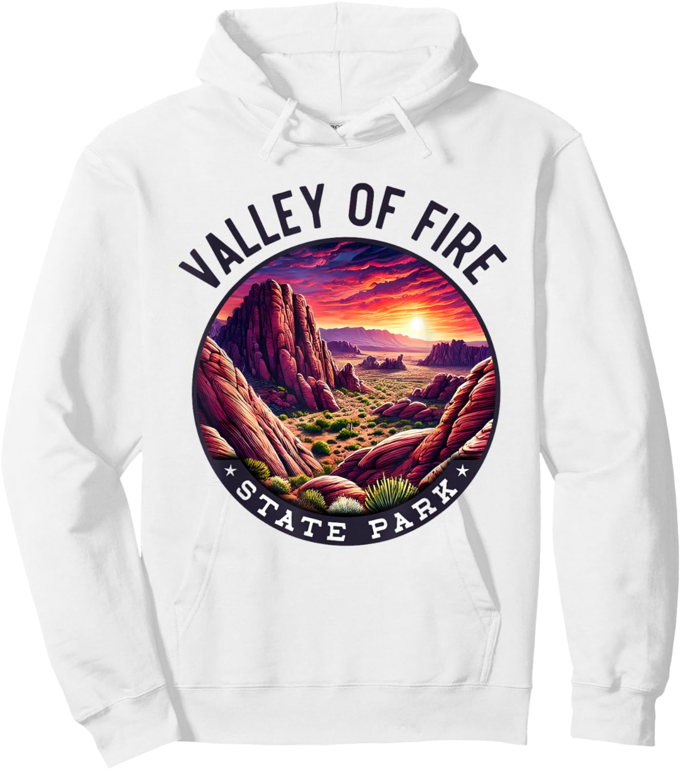 Valley of Fire Hiking Souvenir, Valley of Fire State Park Hoodie - Hoodie | White