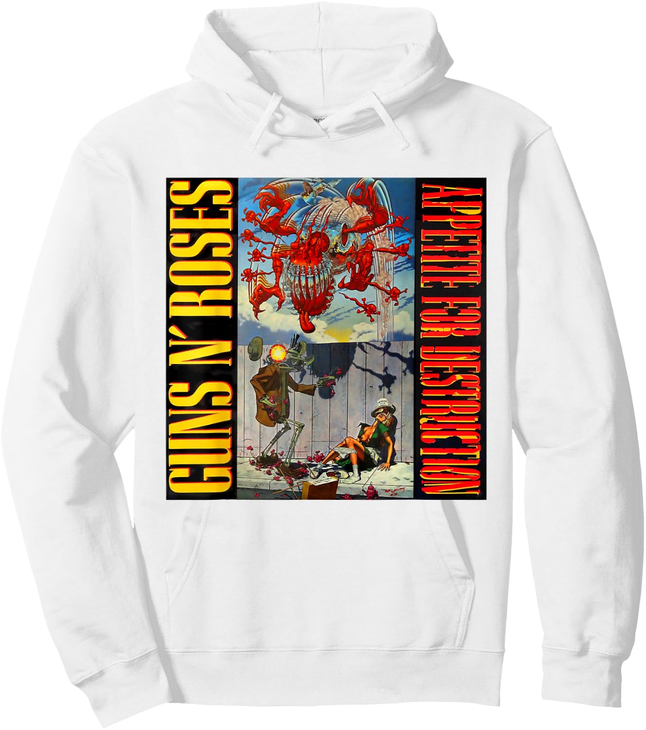 Official Guns N' Roses Appetite For Destruction Hoodie - Hoodie | White