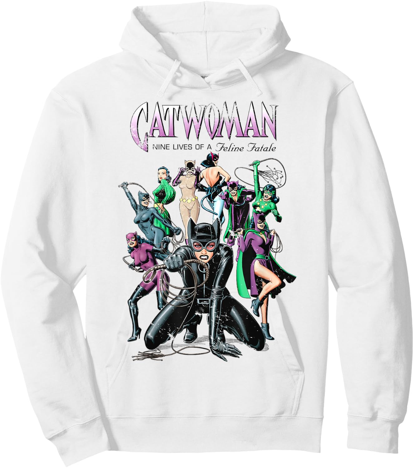 DC Catwoman Cover Nine Lives Hoodie - Hoodie | White