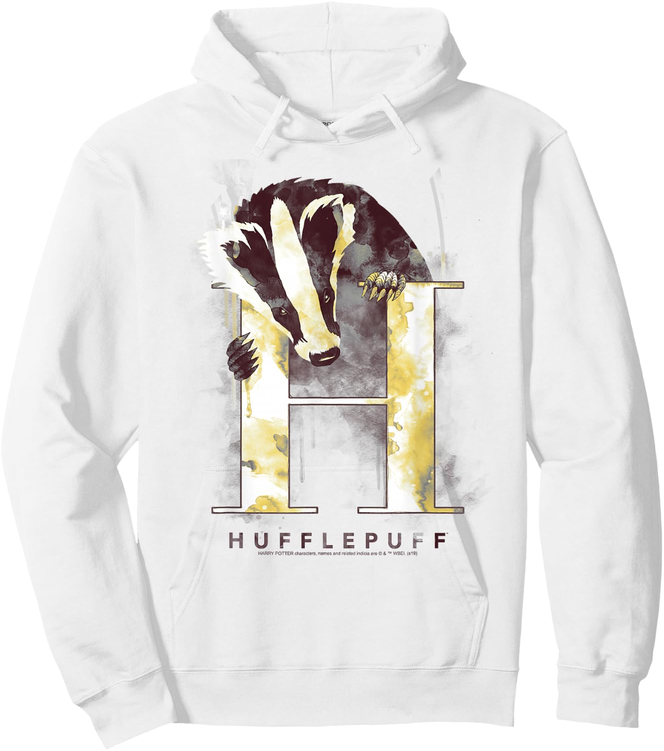 Harry Potter Hufflepuff House Watercolor Small Hoodie - Hoodie | White
