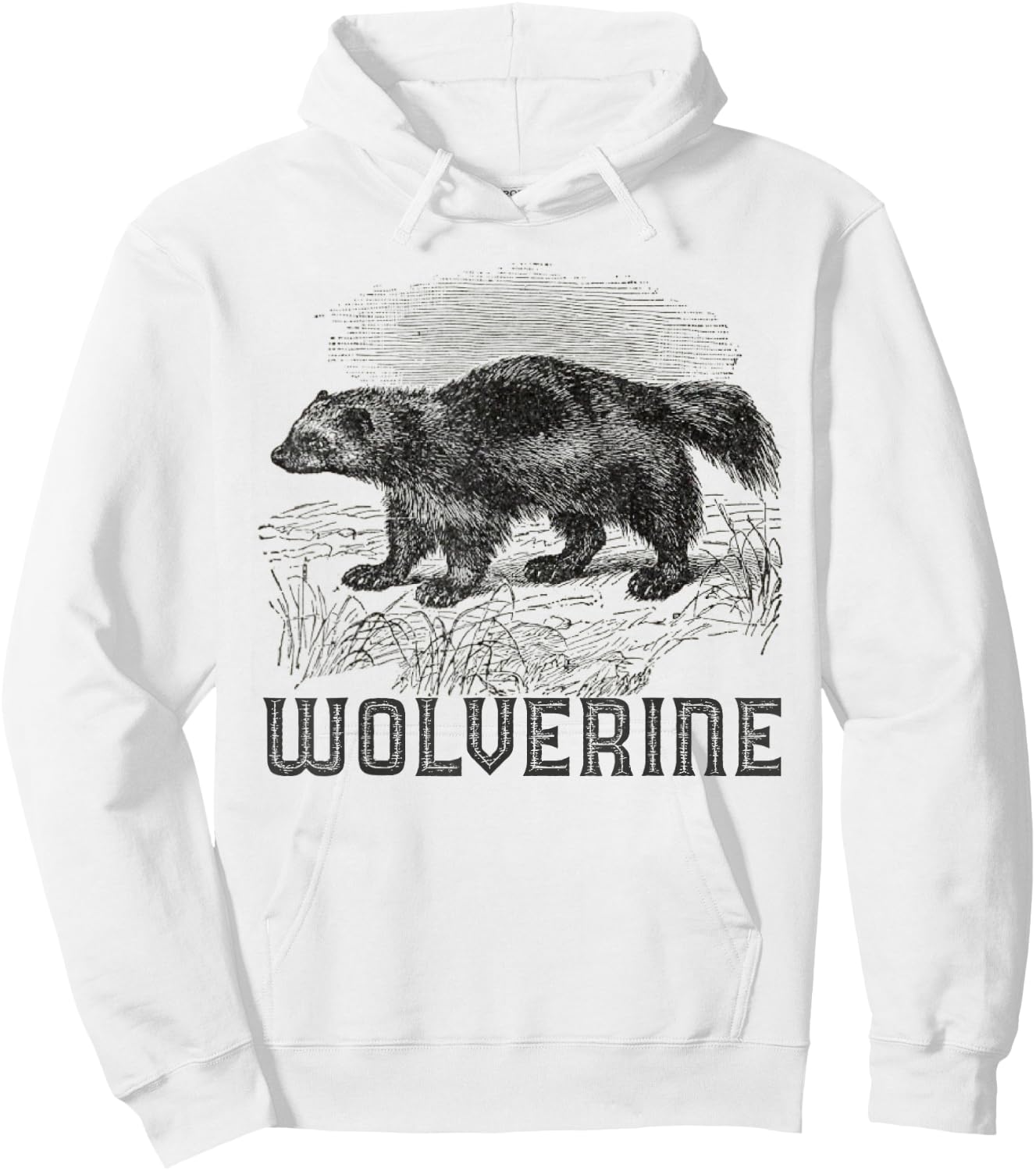 Wolverine Art Wild Animal Skunk Bear Mammal Habitat Hoodie - Hoodie | White