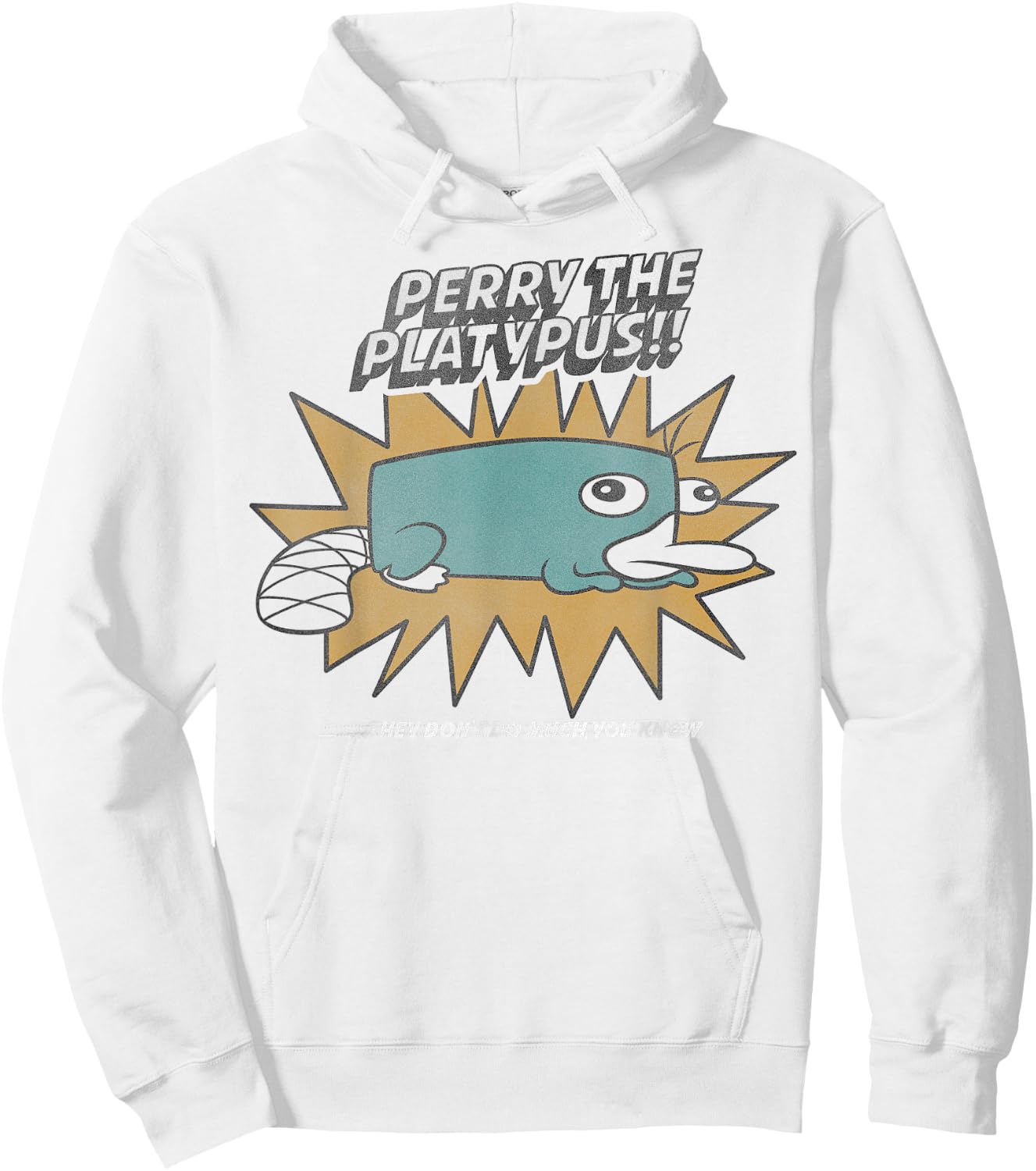 Disney Phineas and Ferb Perry The Platypus Small Hoodie - Hoodie | White