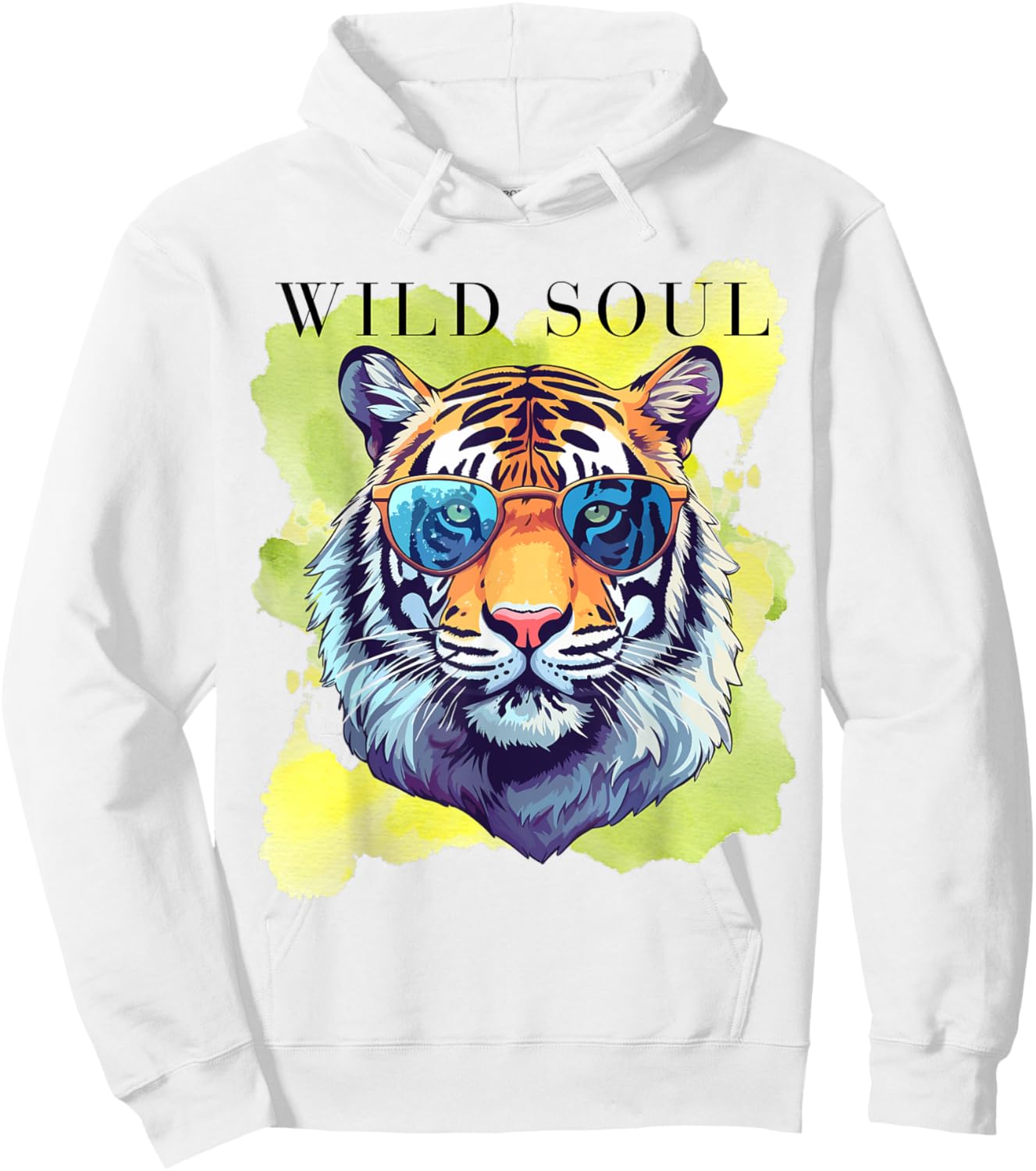 Wild Soul Watercolor Tiger Free Spirit Tiger Lover Design Hoodie - Hoodie | White