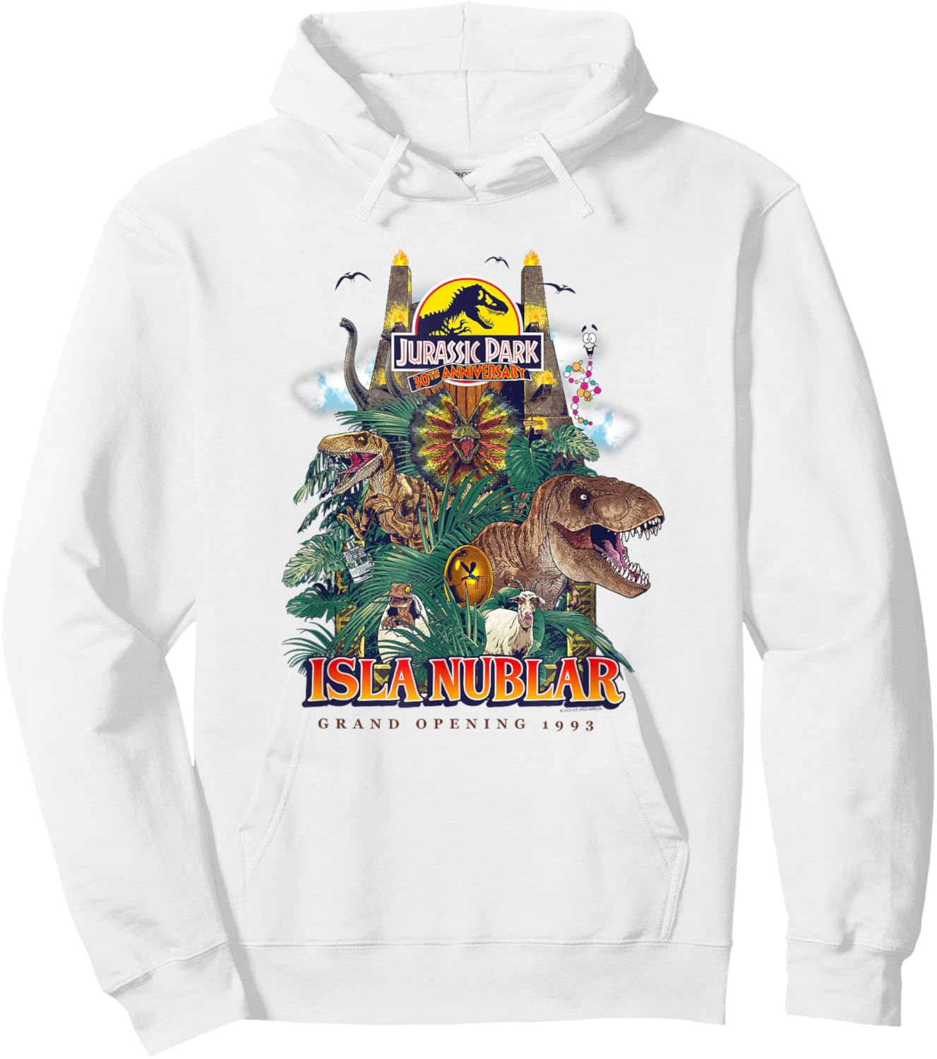 Jurassic Park 30th Anniversary Grand Opening Hoodie - Hoodie | White