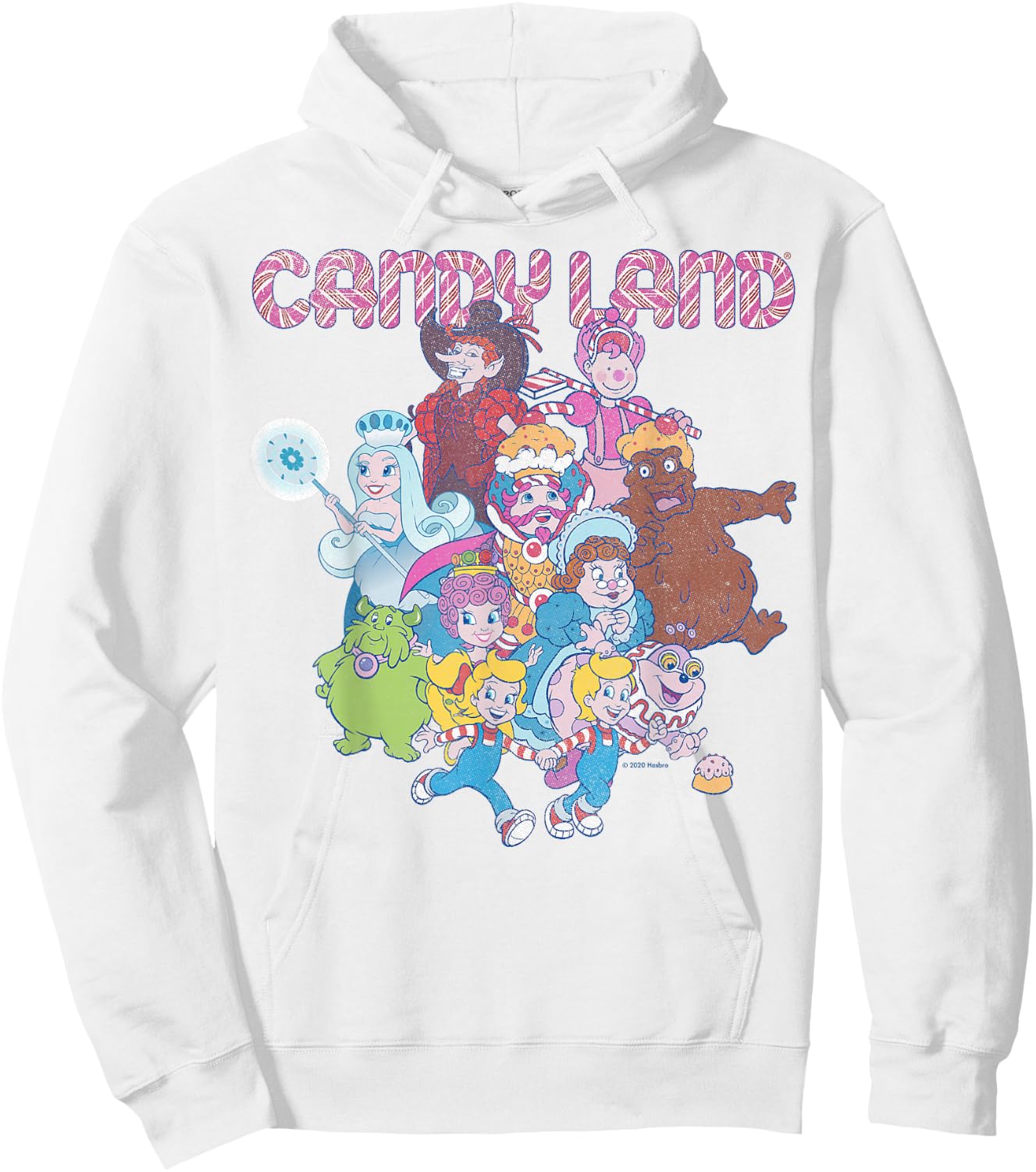 Candy Land Retro Game Characters Group Shot Logo Hoodie - Hoodie | White