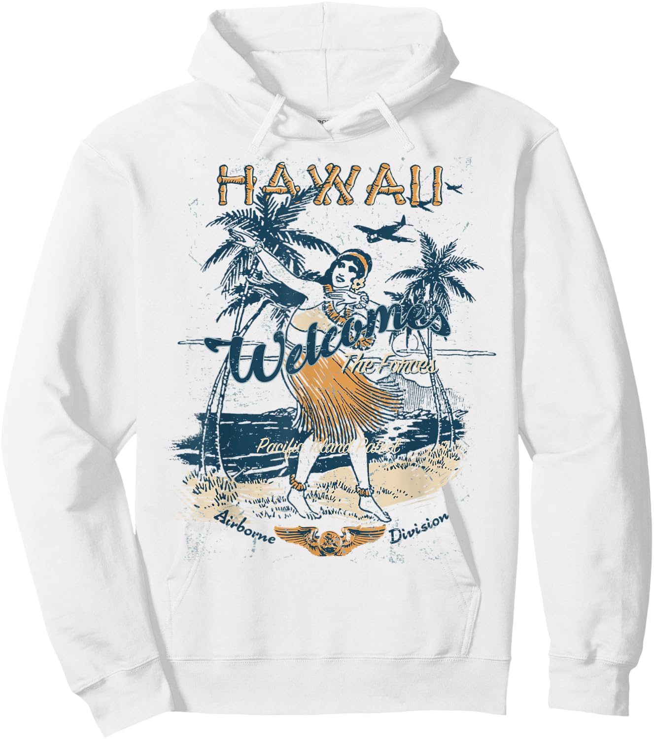 Hawaii Welcomes The Forces Summer Vibes Beach Aloha Patriot Hoodie - Hoodie | White