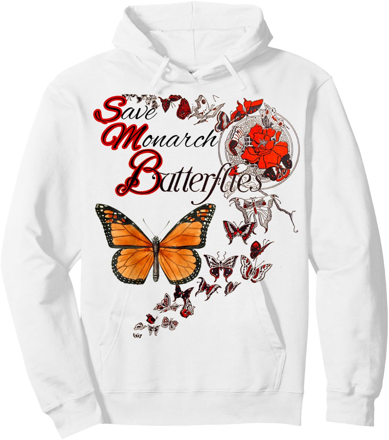 Save Monarch Butterfly Hoodie - Hoodie | White