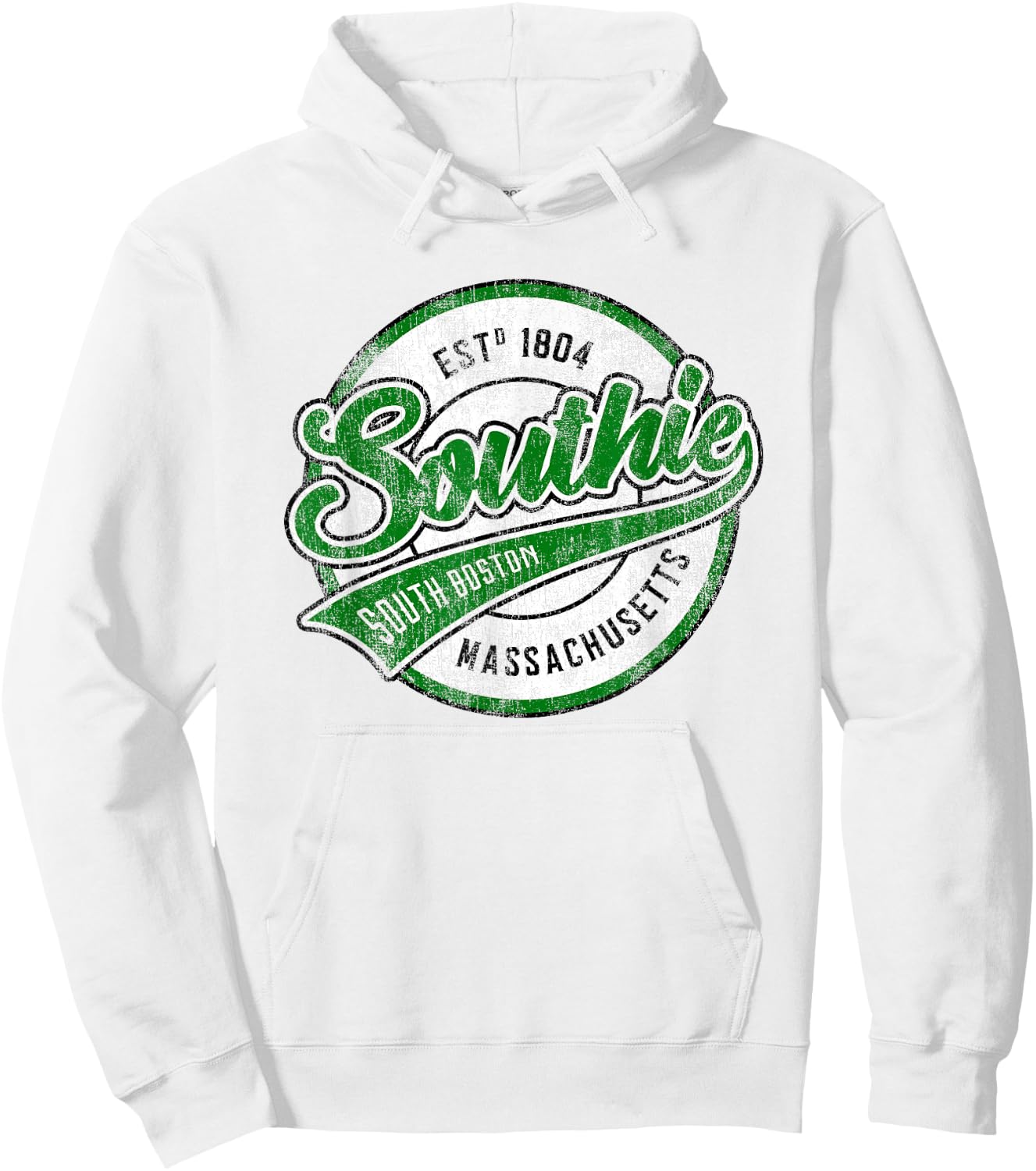 Vintage Southie Shirt - Ireland Jersey Style - South Boston Hoodie - Hoodie | White