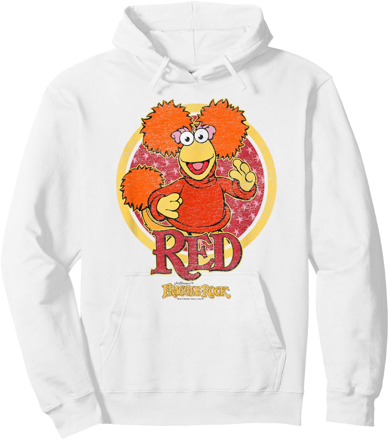 Fraggle Rock Red Circle Hoodie - Hoodie | White