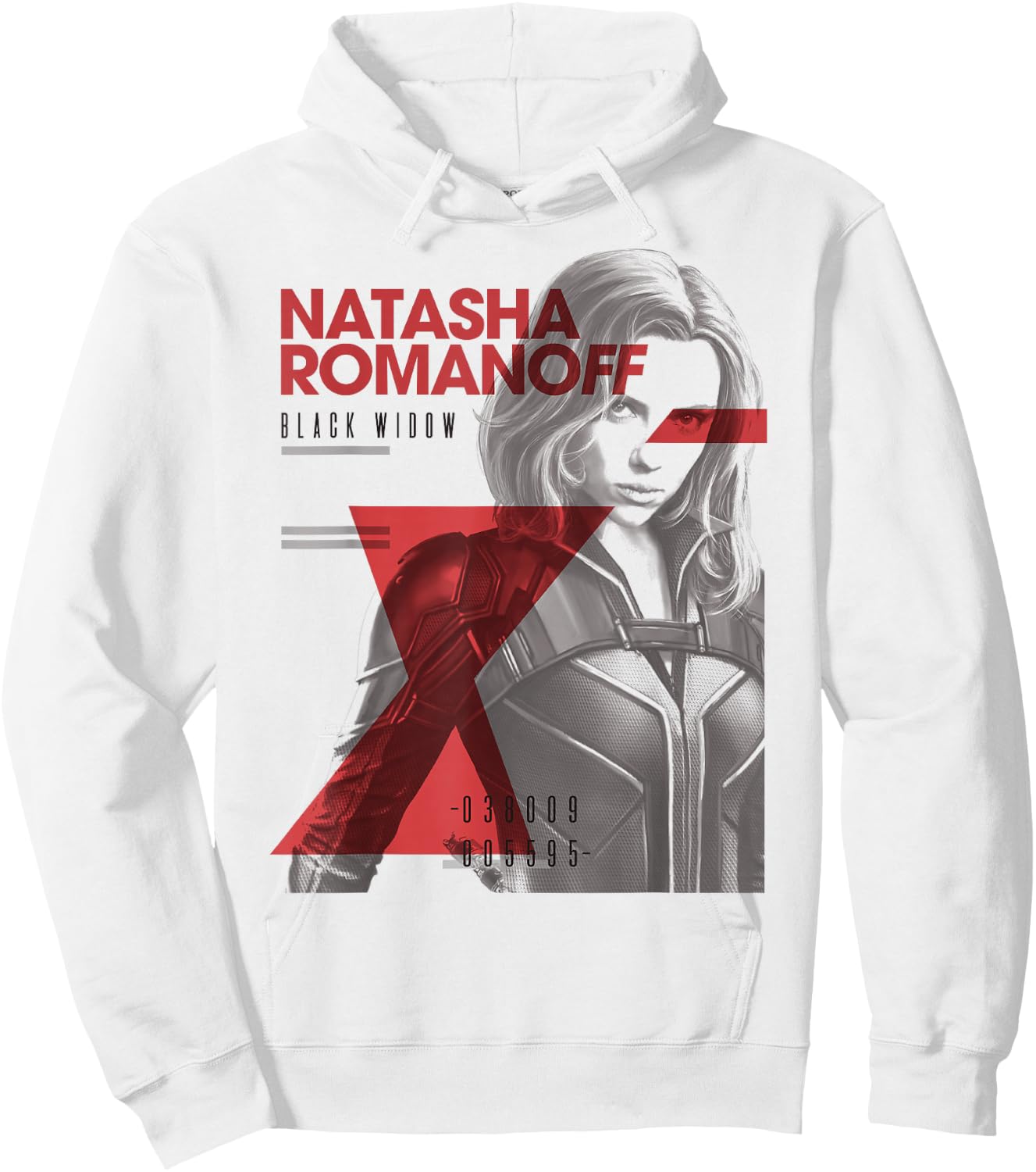 Marvel Black Widow Natasha Romanoff Portrait Hoodie - Hoodie | White