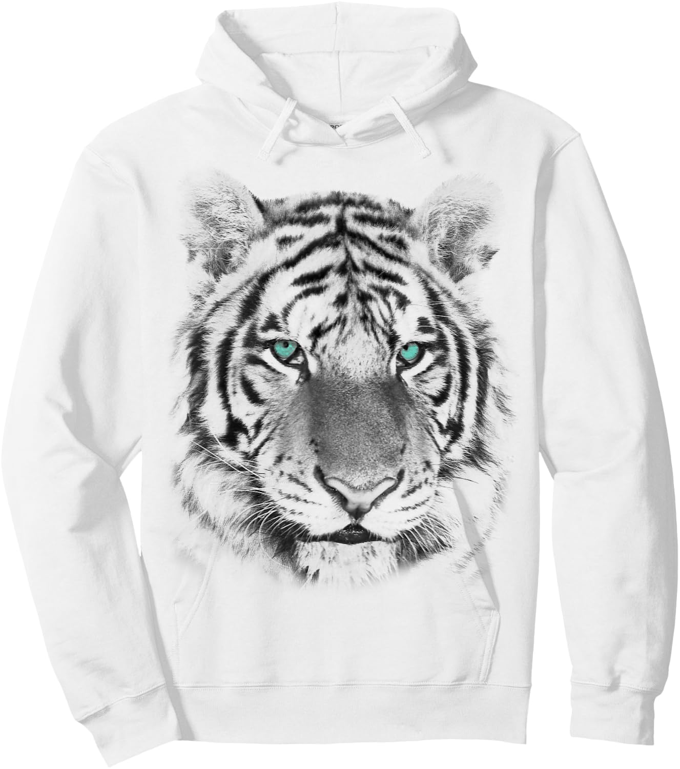 Tiger Vintage Style | Distressed Trendy Graphic Hoodie - Hoodie | White
