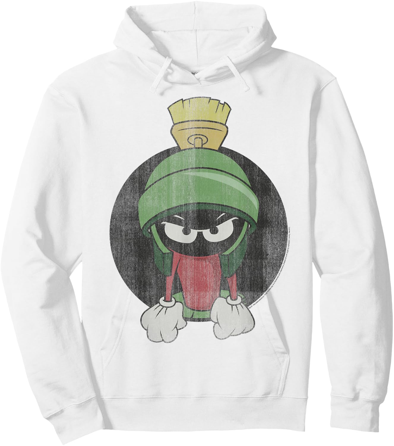 Looney Tunes Marvin The Martian Angry Portrait Small Hoodie - Hoodie | White