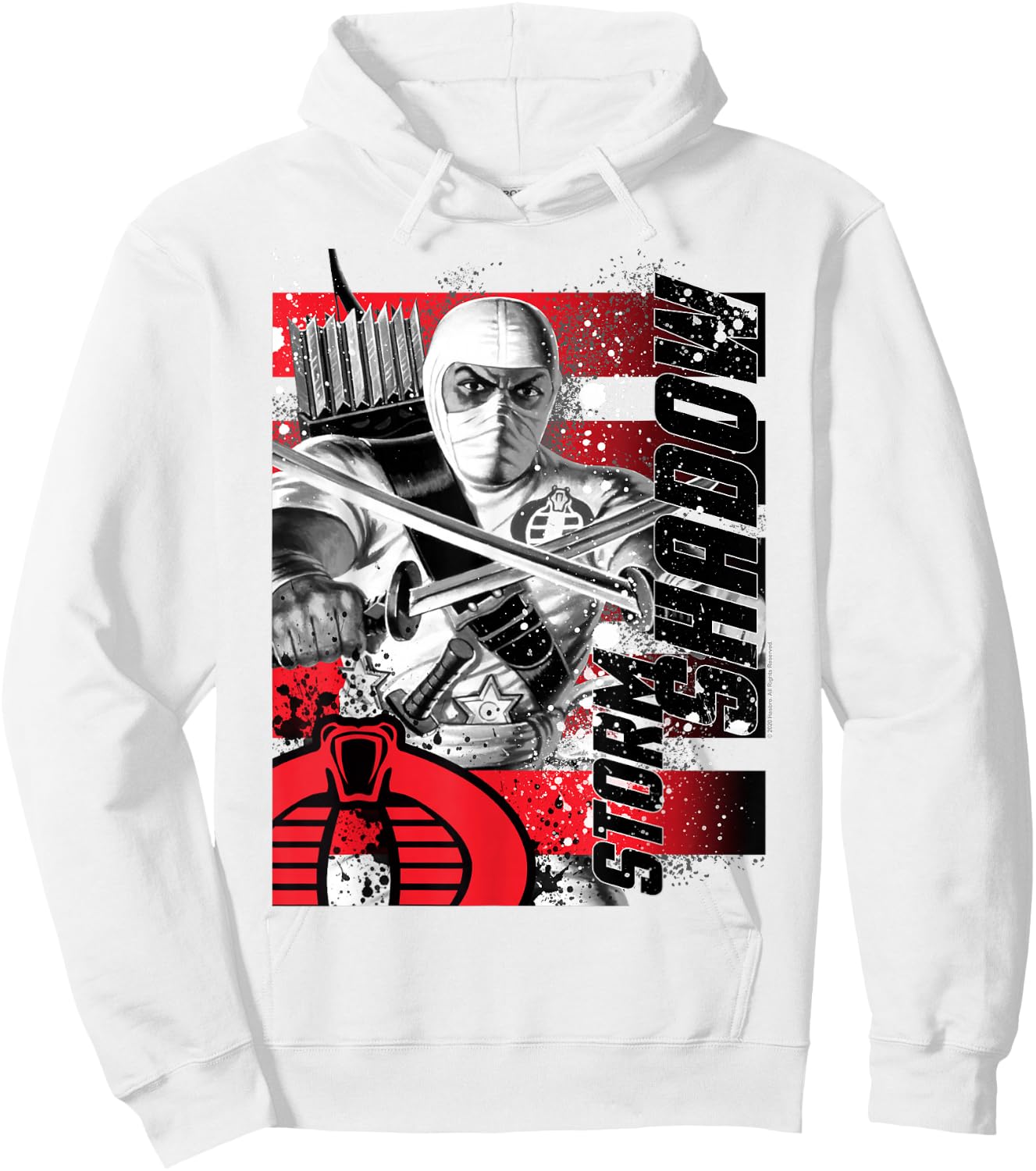 G.I. Joe Storm Shadow Paint Splatter Logo Hoodie - Hoodie | White