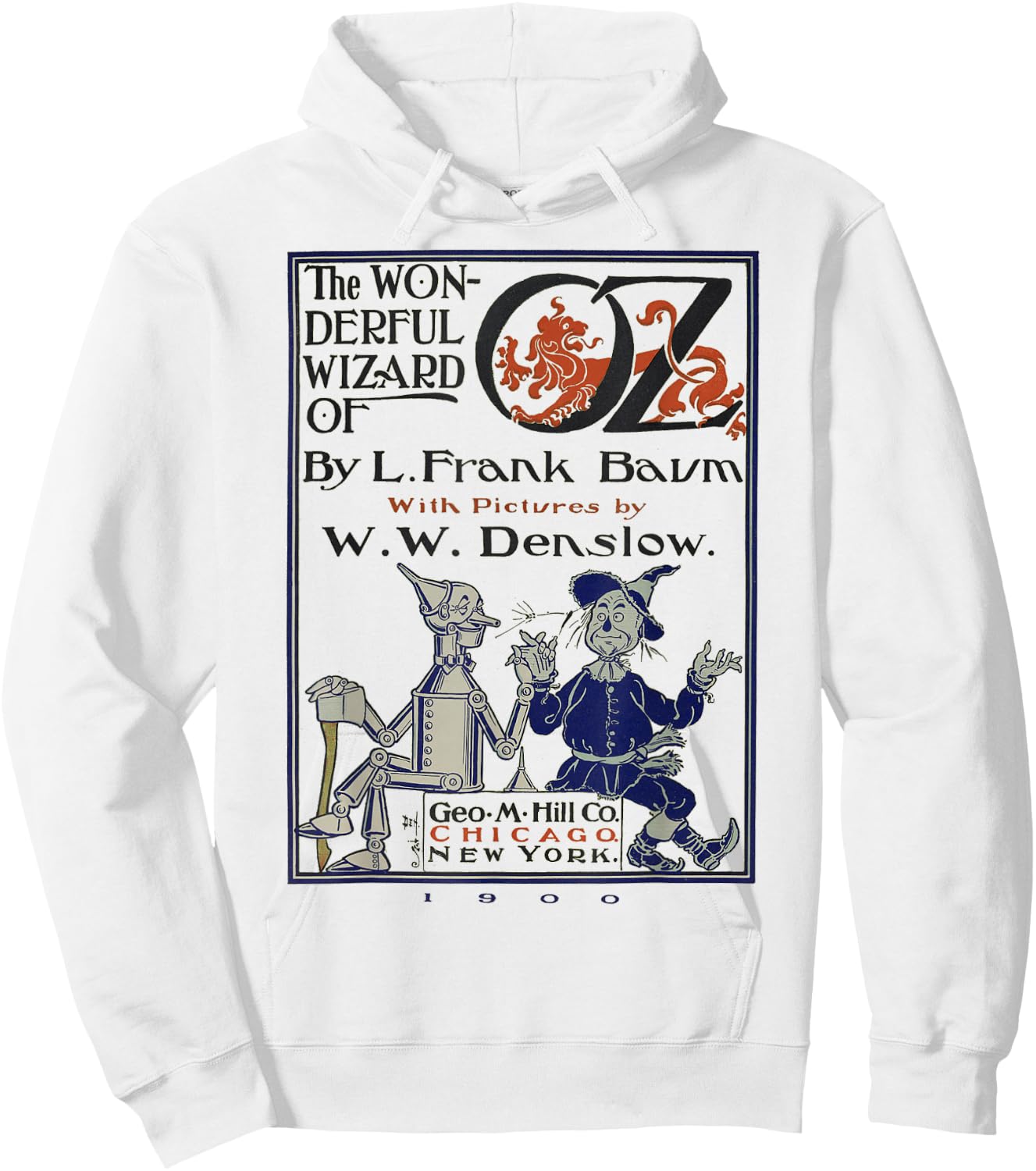 Wizard of OZ Gifts Tin Man Scarecrow Wizard of OZ Book Hoodie - Hoodie | White