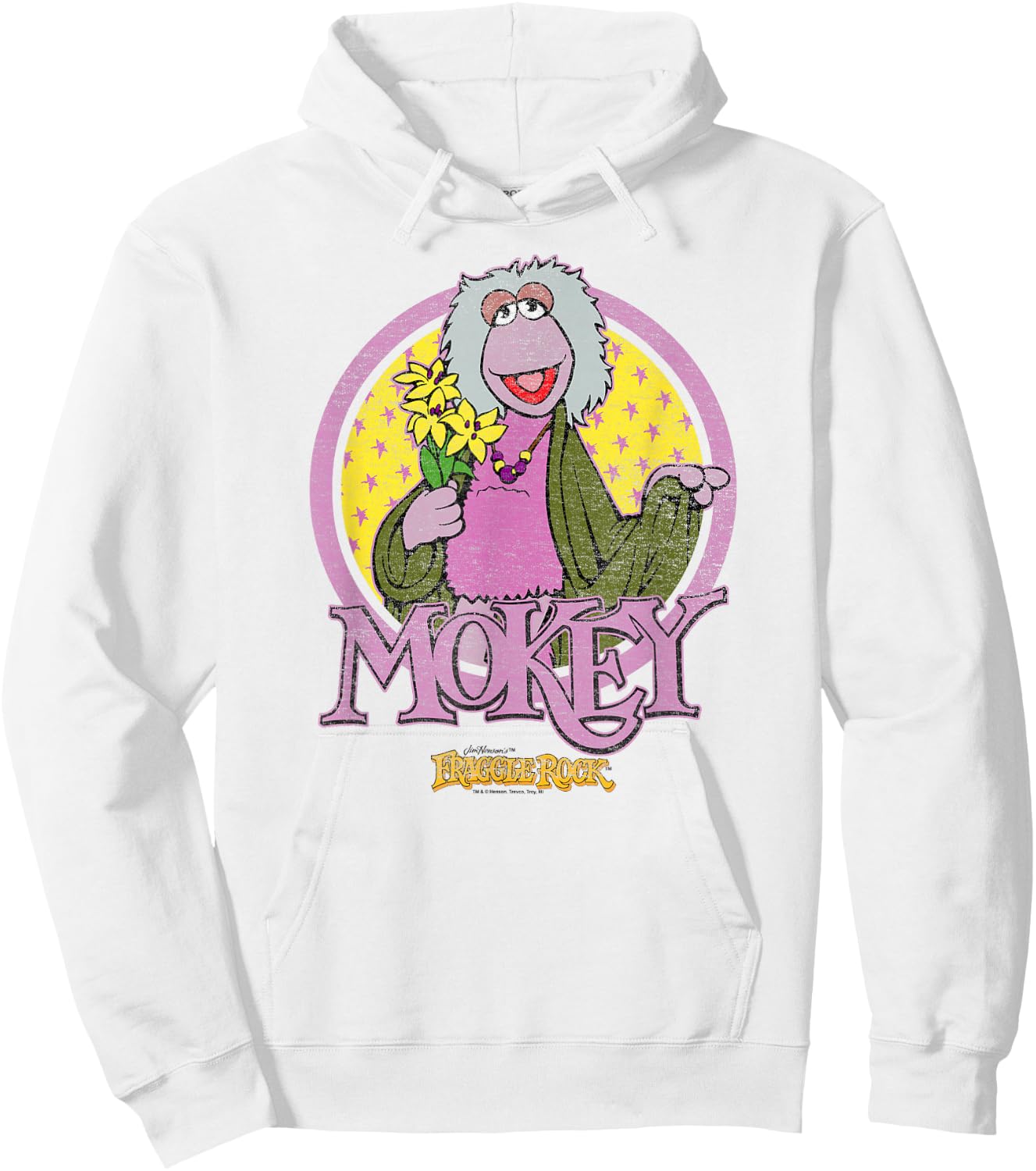 Fraggle Rock Mokey Circle Hoodie - Hoodie | White