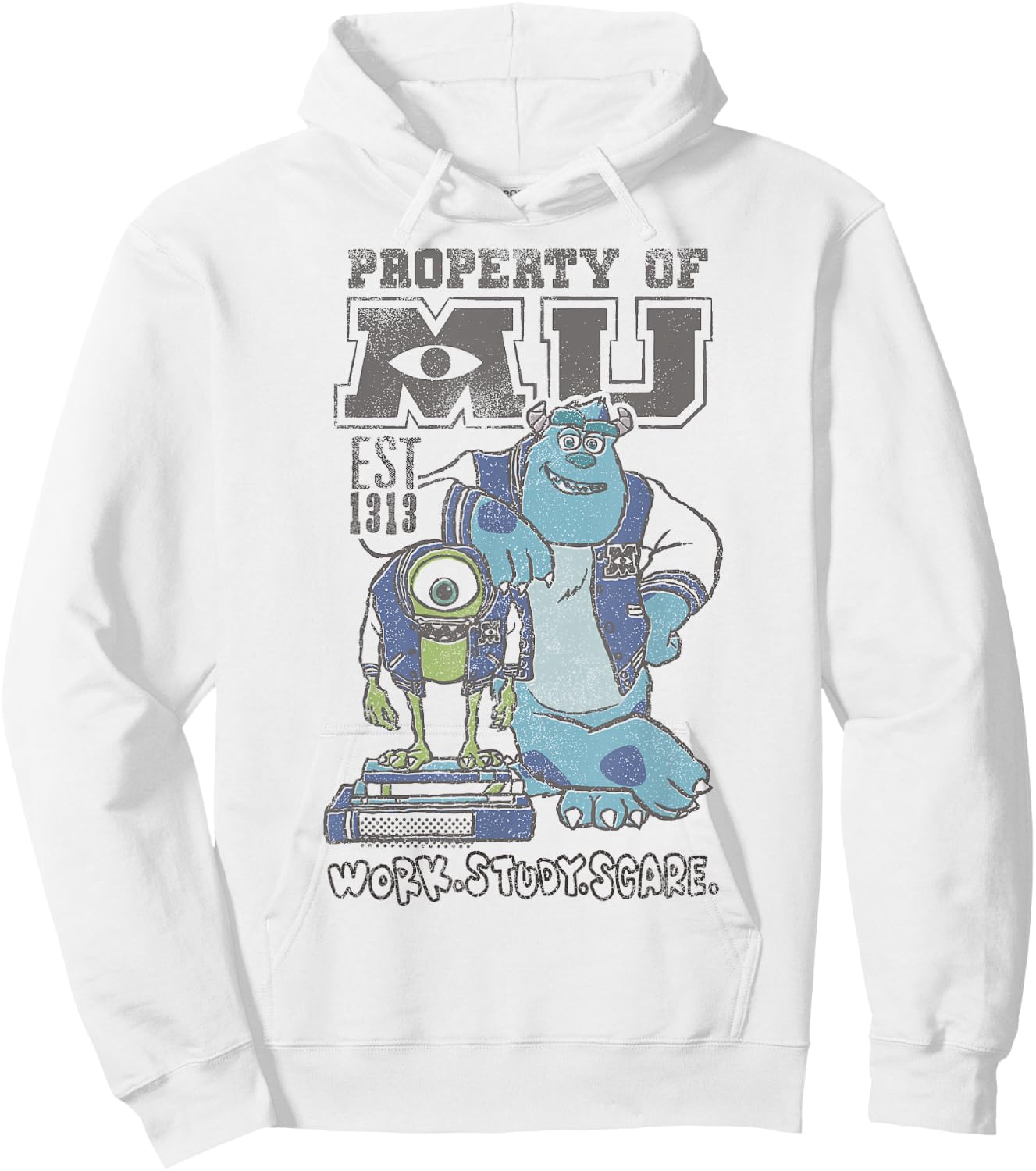 Disney Pixar Monsters University Work Study Scare Hoodie - Hoodie | White
