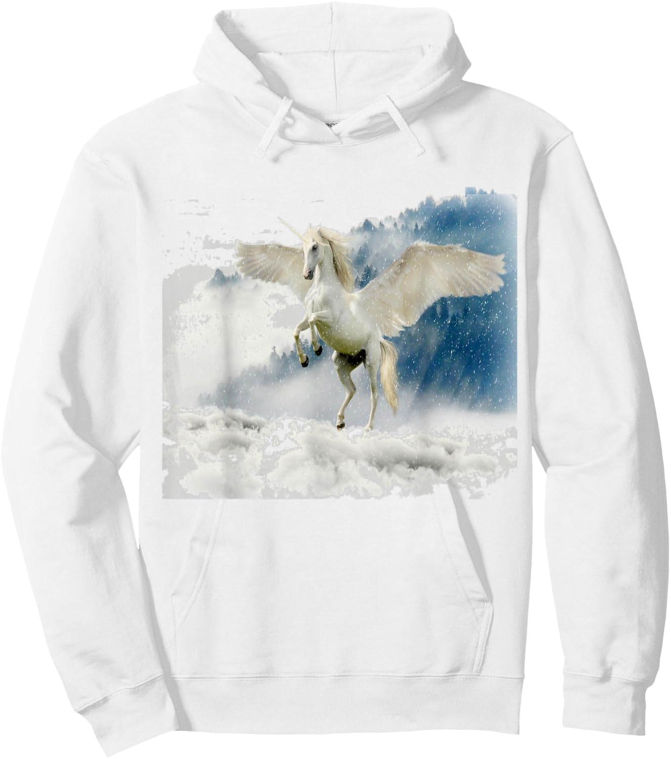 White Pegasus Magical Winged Horse Hoodie - Hoodie | White