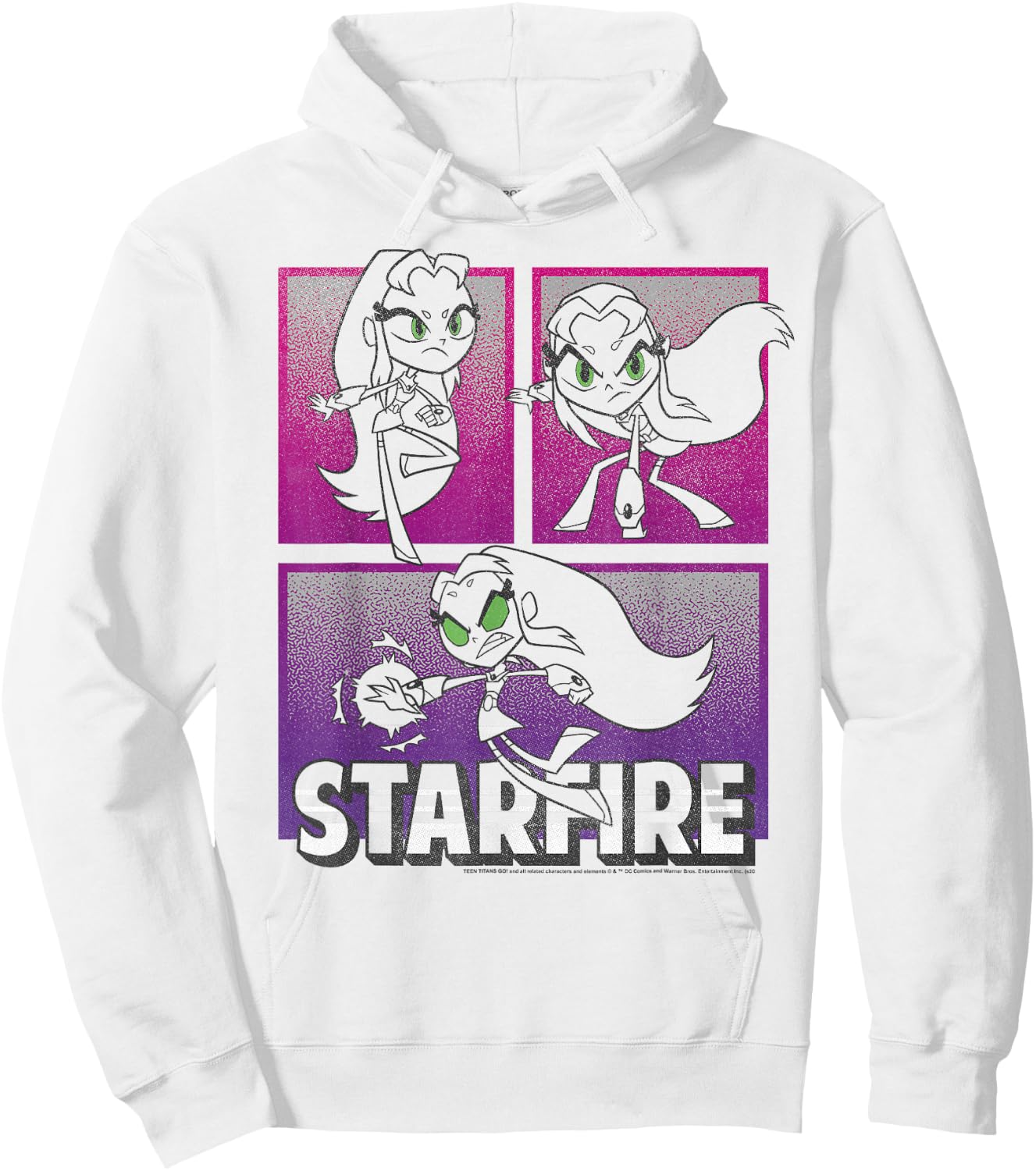 DC Comics Teen Titans Go! Starfire Action Panels Hoodie - Hoodie | White