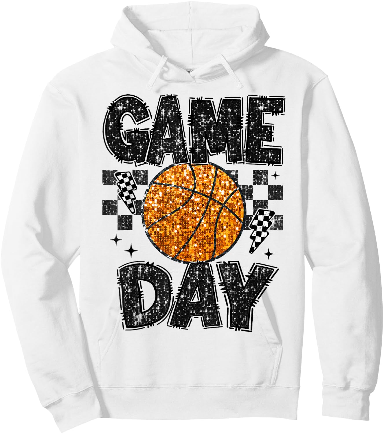 Game Day Basketball Life Cute Mama Mom Matching Retro Hoodie - Hoodie | White