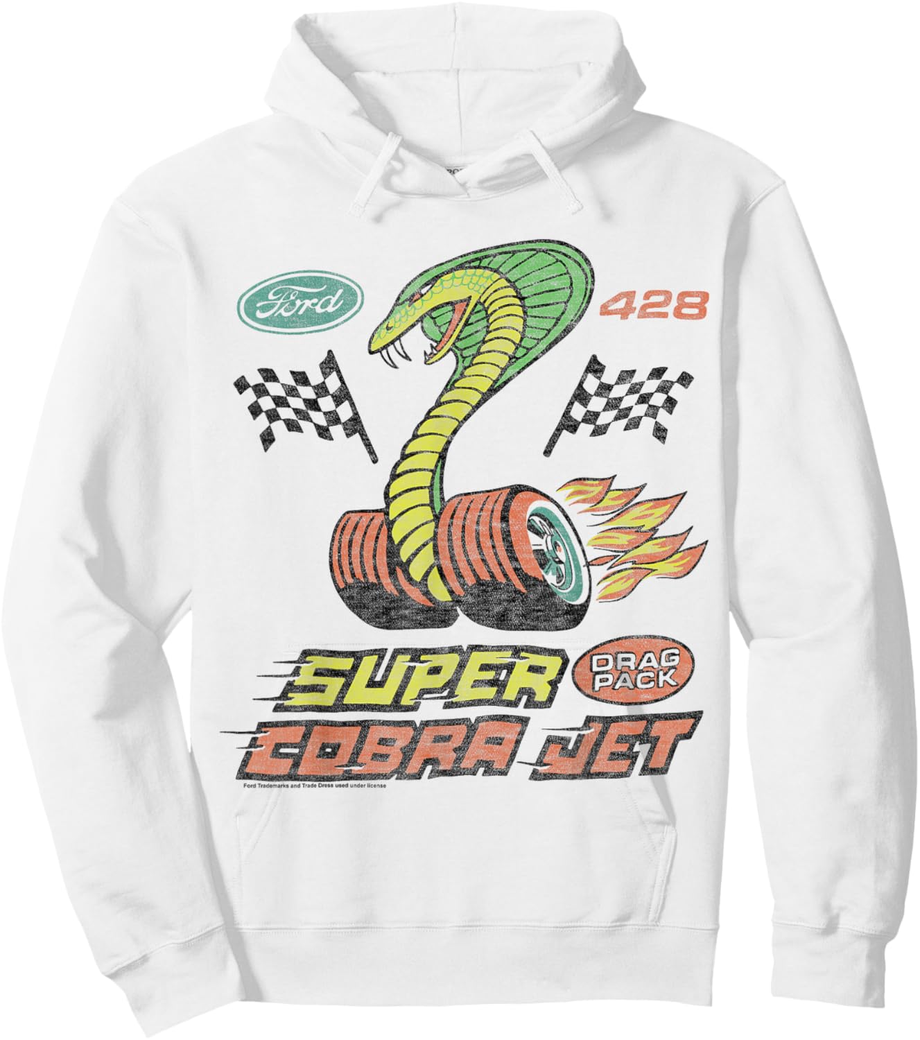 Ford - Super Cobra Jet Drag Pack 428 Hoodie - Hoodie | White