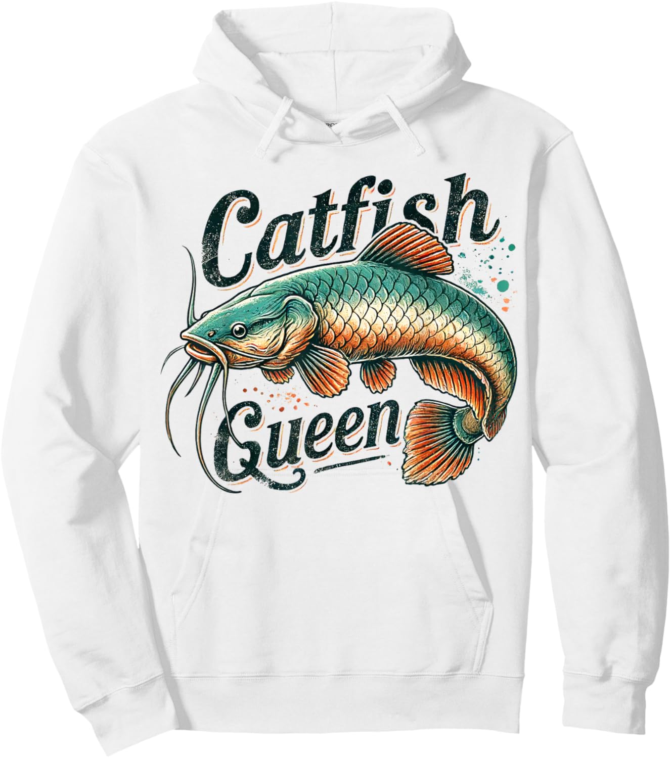 Catfish Queen Unique Catfishing Lover Women Anglers Hoodie - Hoodie | White