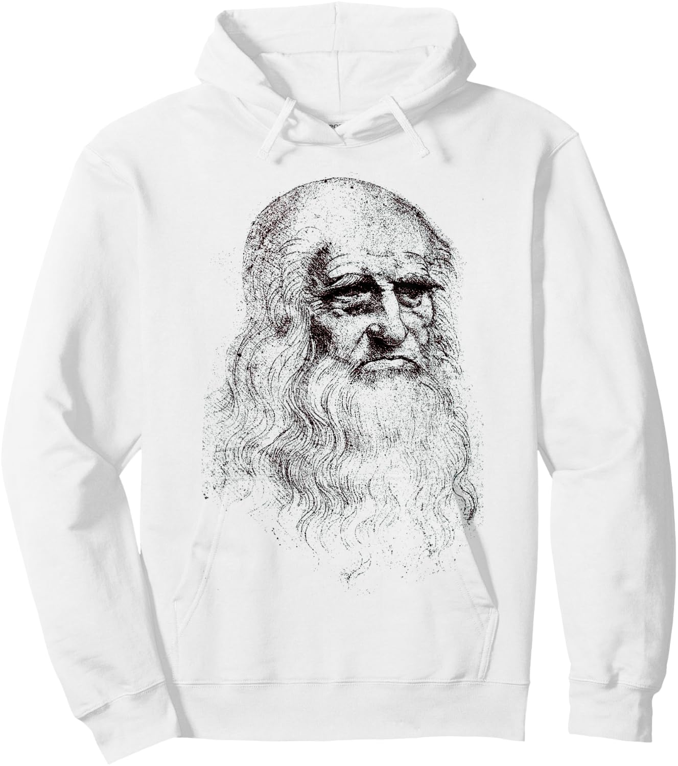 Leonardo Da Vinci portrait Davinci Science Art Hoodie - Hoodie | White