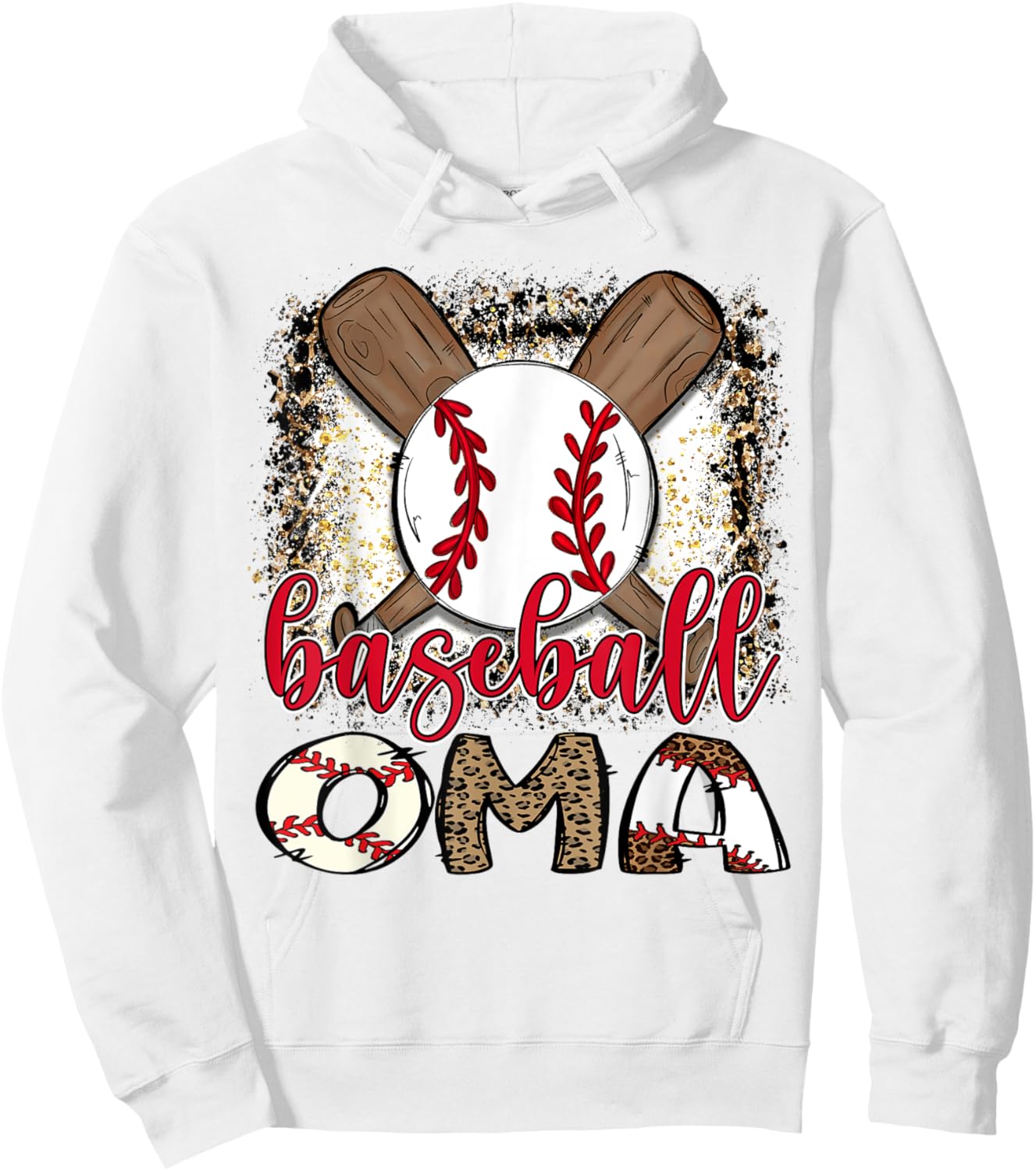Baseball Oma Leopard Proud Ball Oma Hoodie - Hoodie | White