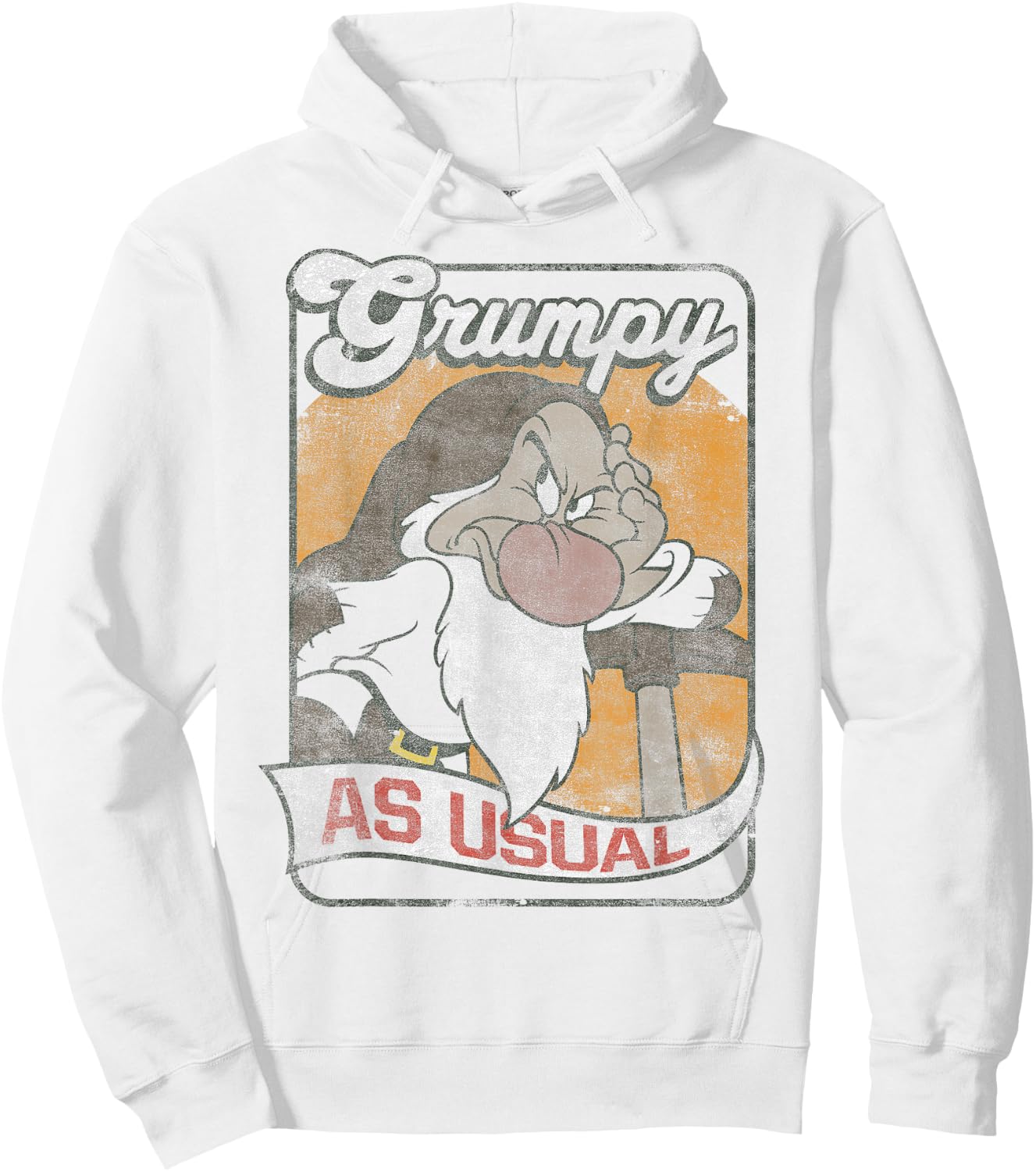 Disney Snow White Grumpy As Usual Vintage Card Hoodie - Hoodie | White