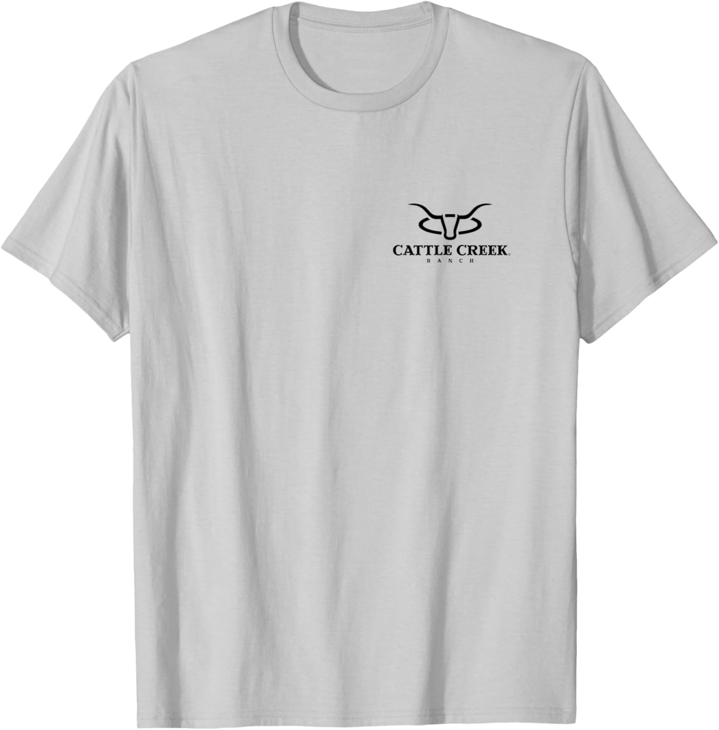 Cattle Creek Original Ranching Slate Grey - Black Logo T-Shirt - T-Shirt | Ash