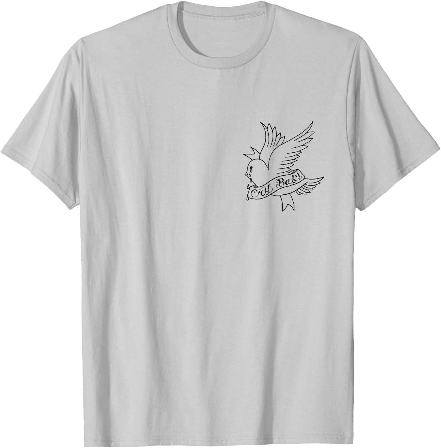 Cry Baby Aesthetic Tattoo Crybaby Bird T-Shirt - T-Shirt | Ash