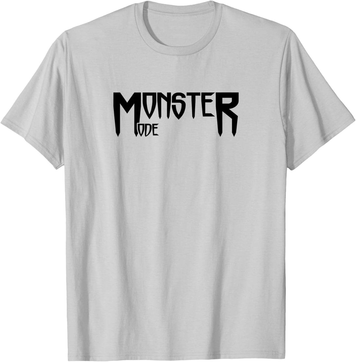 MONSTER MODE - Gym Fitness Workout Motivation Design E459 T-Shirt - T-Shirt | Ash