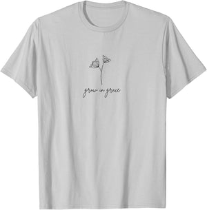 Grow In Grace T-Shirt - T-Shirt | Ash