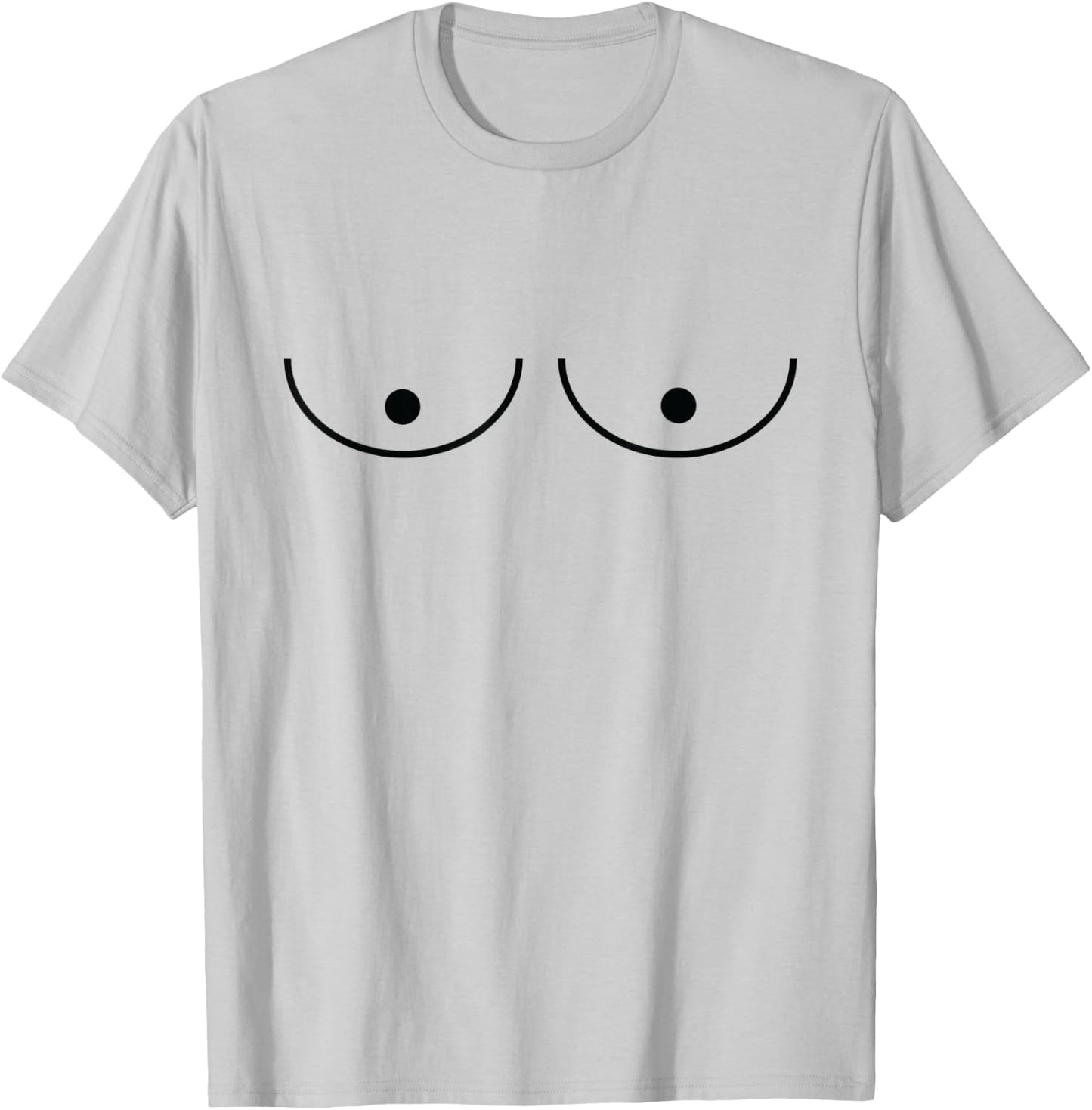 Cute Graphic Titty T-Shirt - T-Shirt | Ash