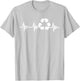Earth Day Heartbeat Recycling Recycle Women Kids T-Shirt - T-Shirt | Ash