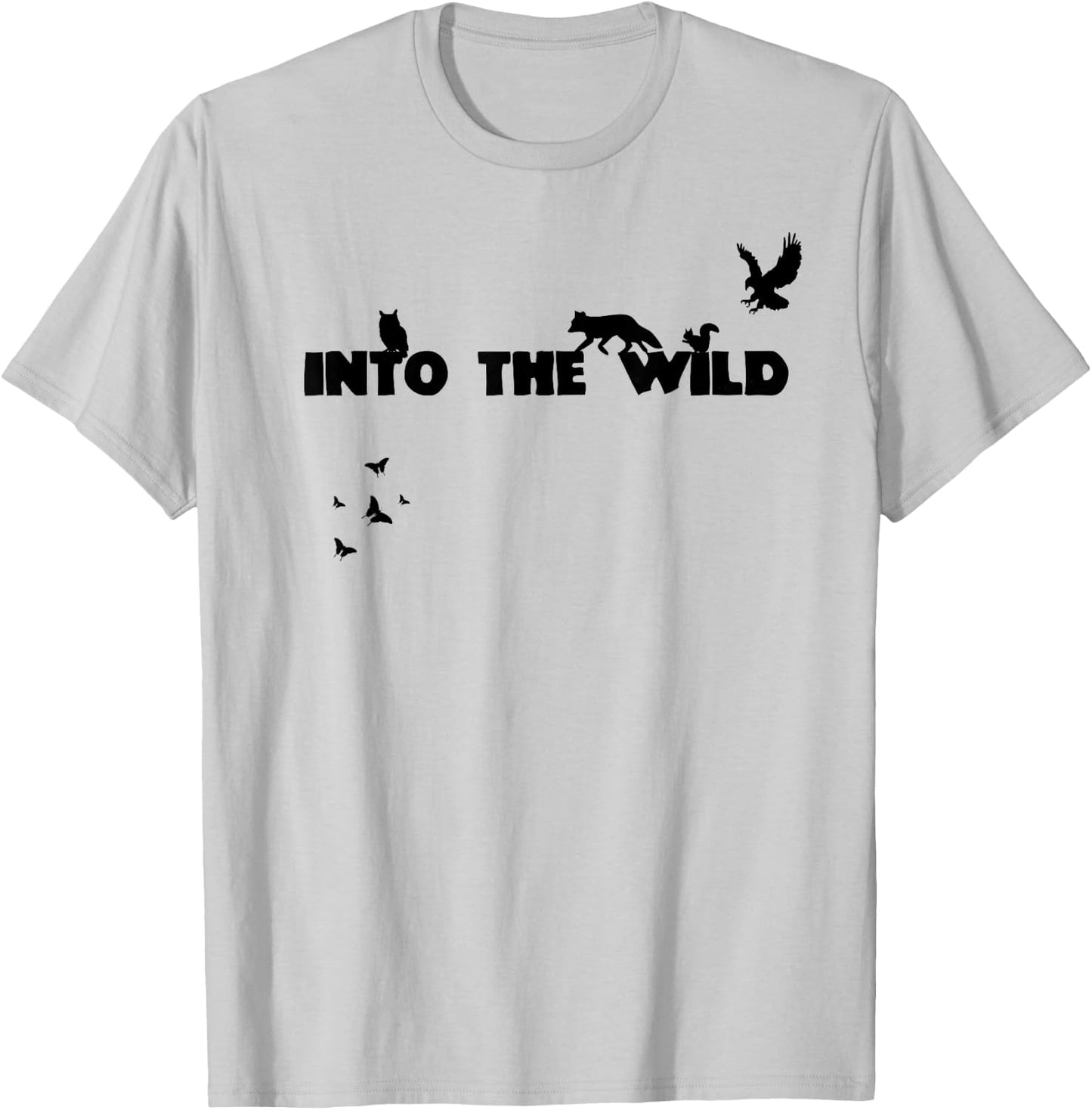 INTO THE WILD Pure nature with wild animals T-Shirt - T-Shirt | Ash