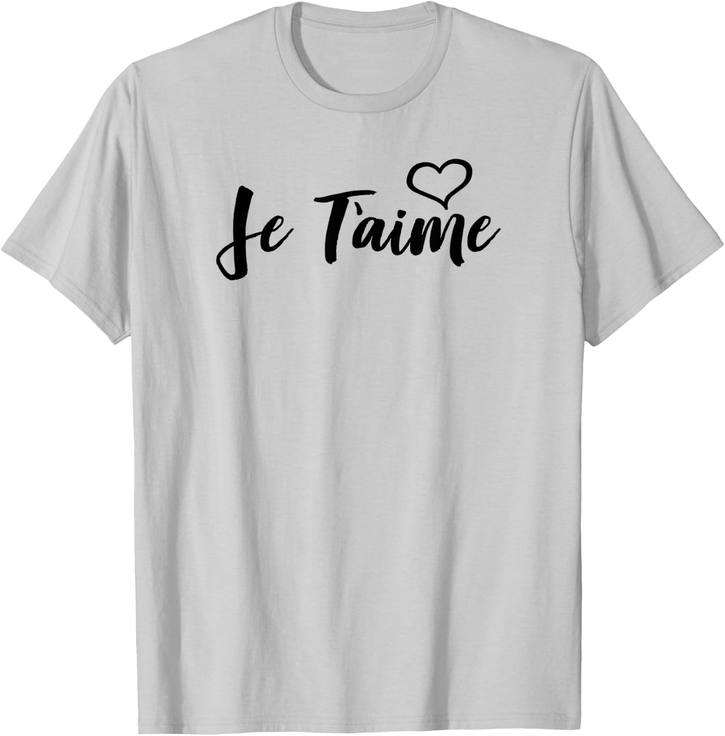 Je T'aime Heart French T-Shirt - T-Shirt | Ash