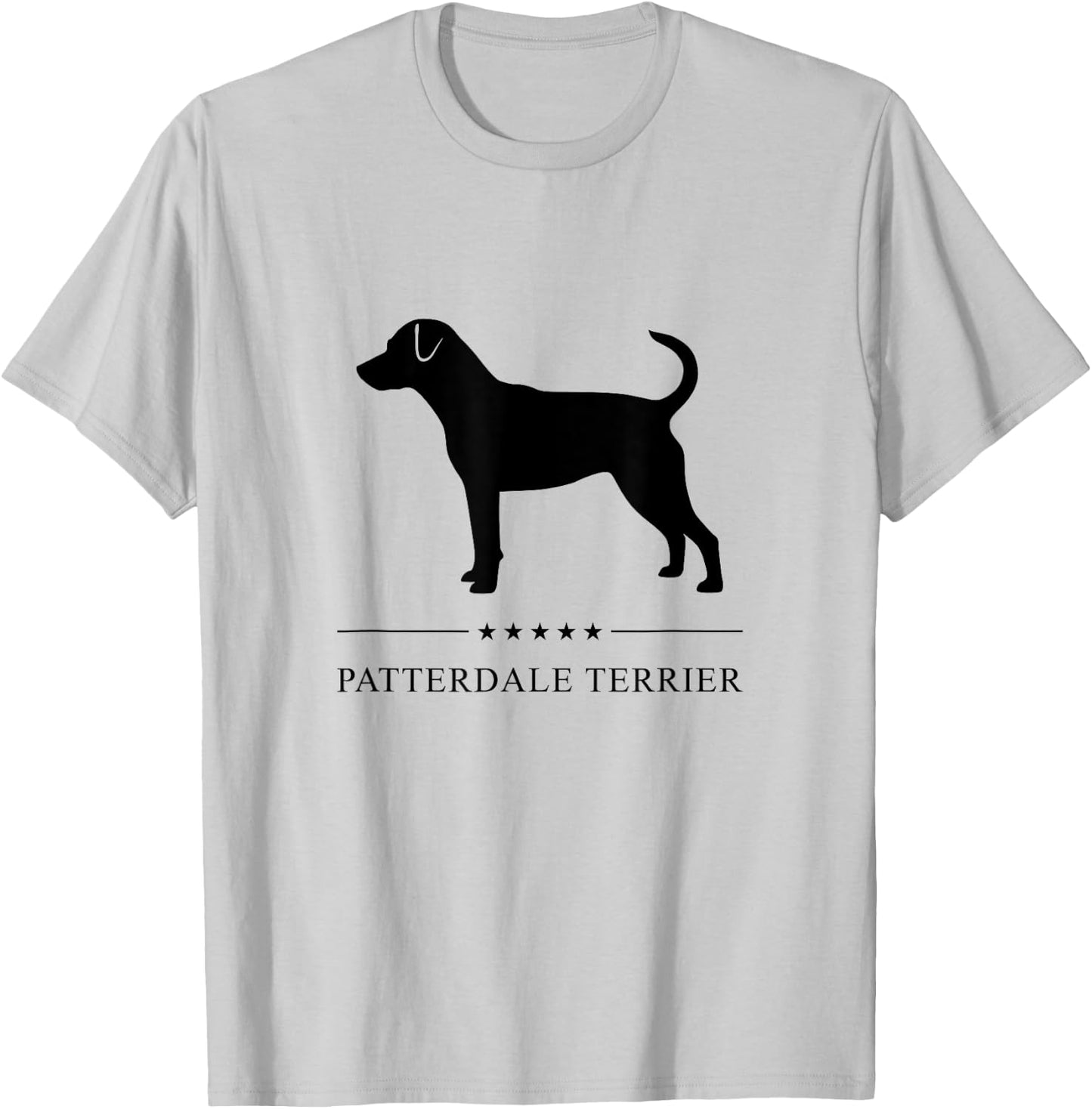 Patterdale Terrier Dog Black Silhouette Women Girls Kids T-Shirt - T-Shirt | Ash