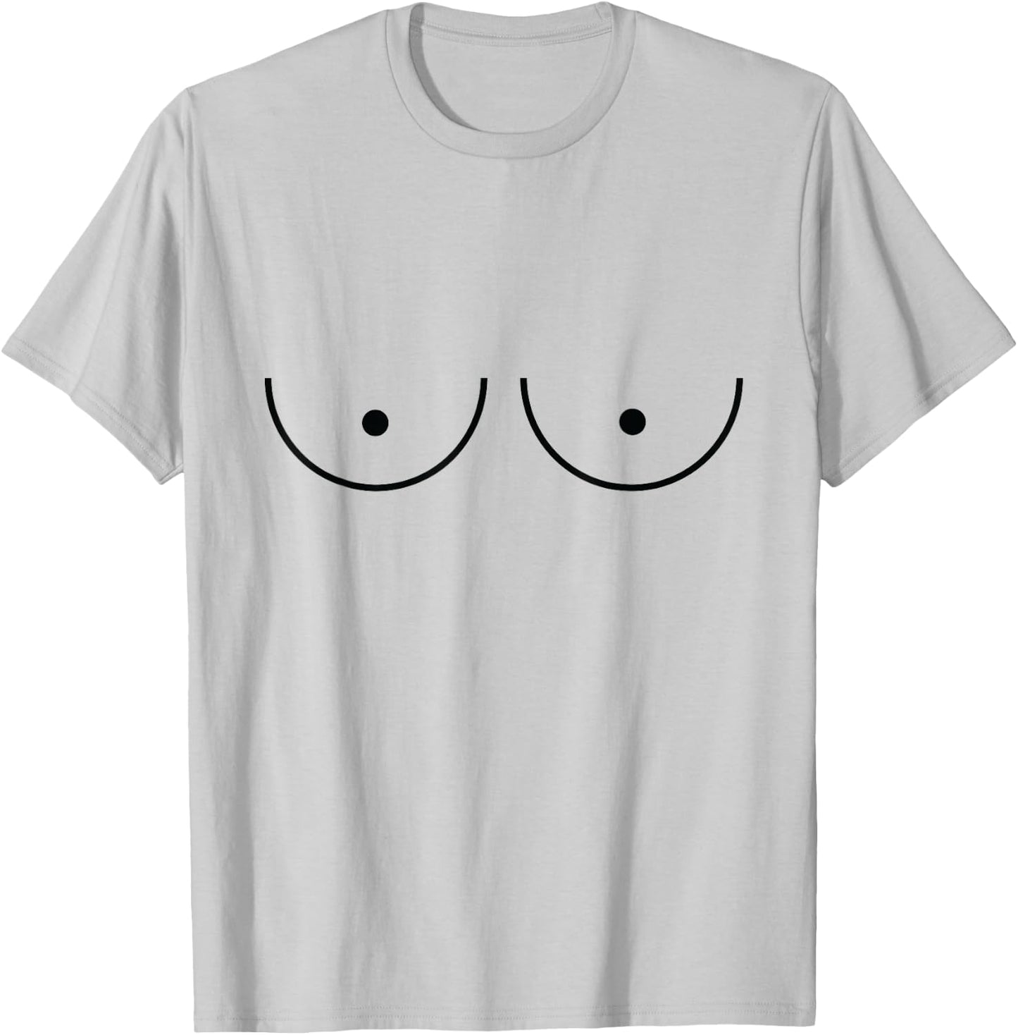 Cute Big Titty Graphic T-Shirt - T-Shirt | Ash