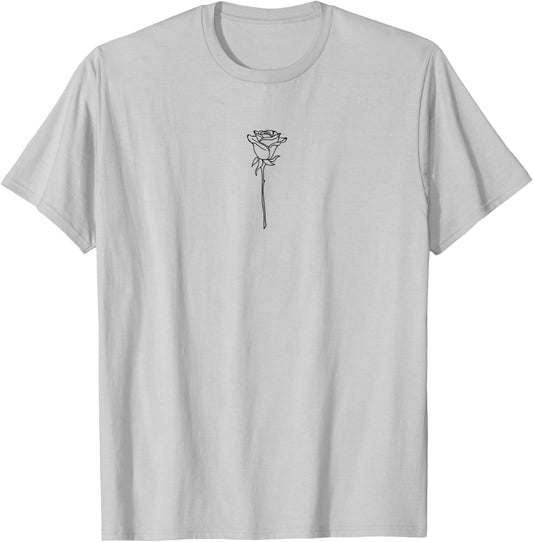 Aesthetic Rose Soft Grunge Punk Clothes Women Artsy Girl T-Shirt - T-Shirt | Ash