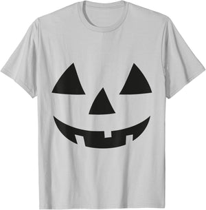 Jack O Lantern Pumpkin Face Funny Halloween Costume Spooky T-Shirt - T-Shirt | Ash