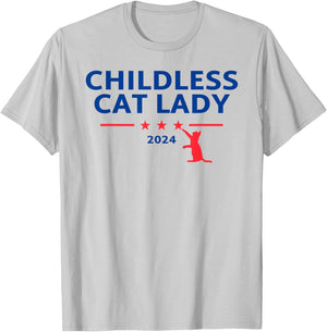 Childless Cat Lady T-Shirt - T-Shirt | Ash