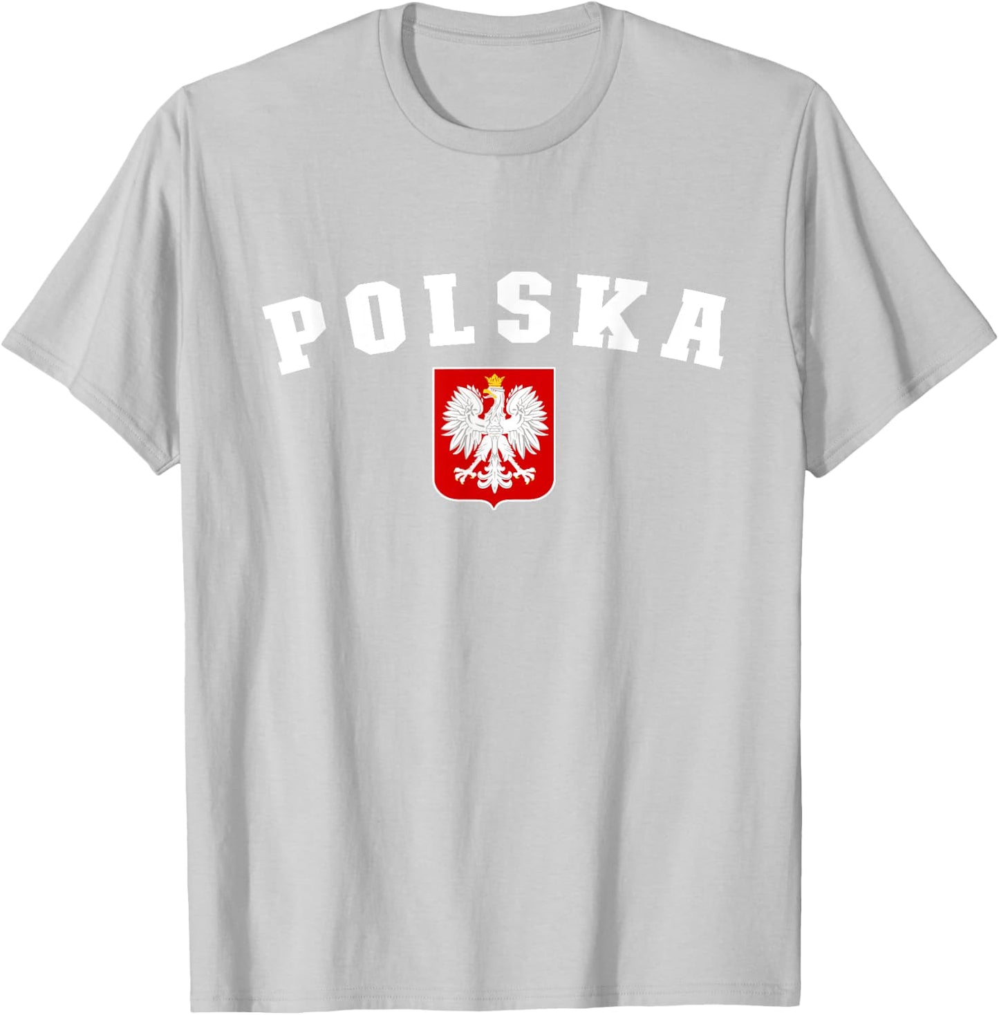 Polska, Polish White Eagle, Polish Emblem, Retro Polish Red T-Shirt - T-Shirt | Ash